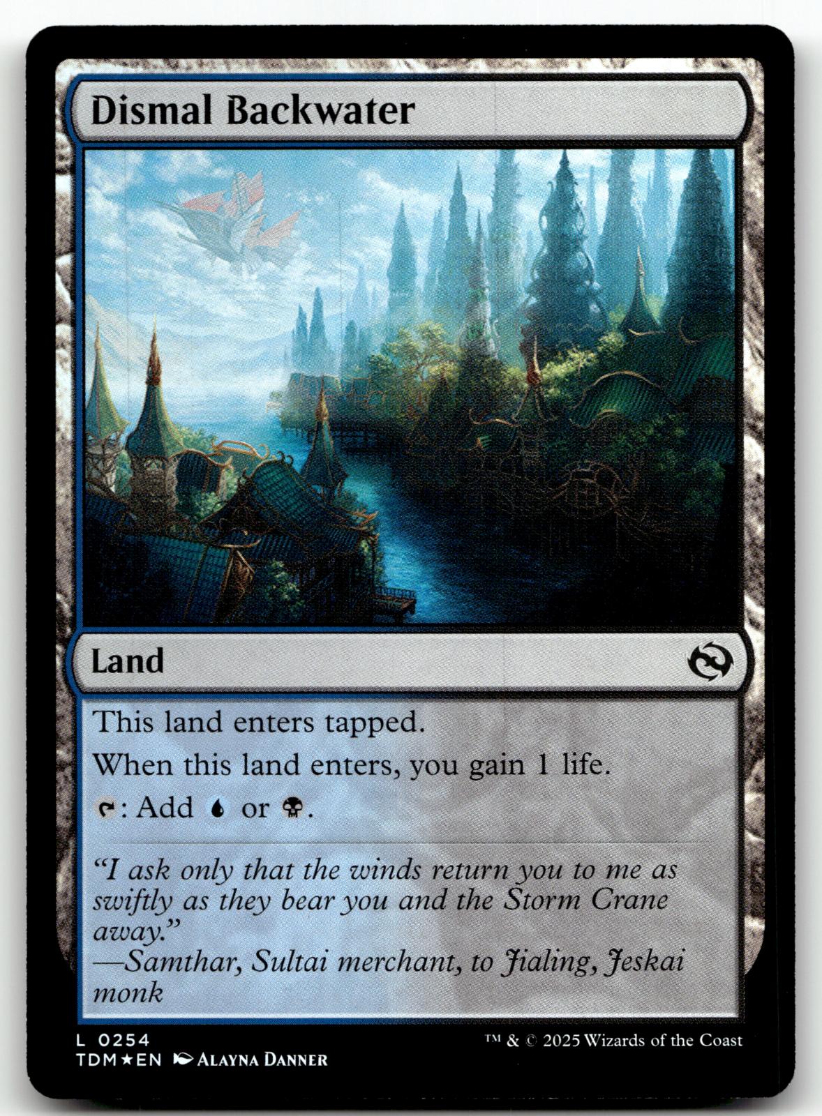 Dismal Backwater 254 Land Tarkir: Dragonstorm Magic: The Gathering Foil NM