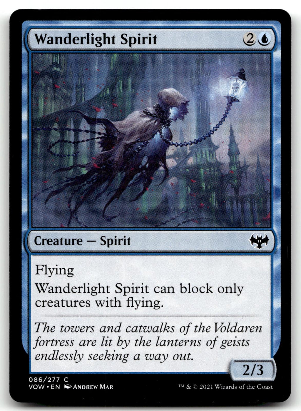 Wanderlight Spirit 86 Common Innistrad: Crimson Vow Magic: The Gathering NM