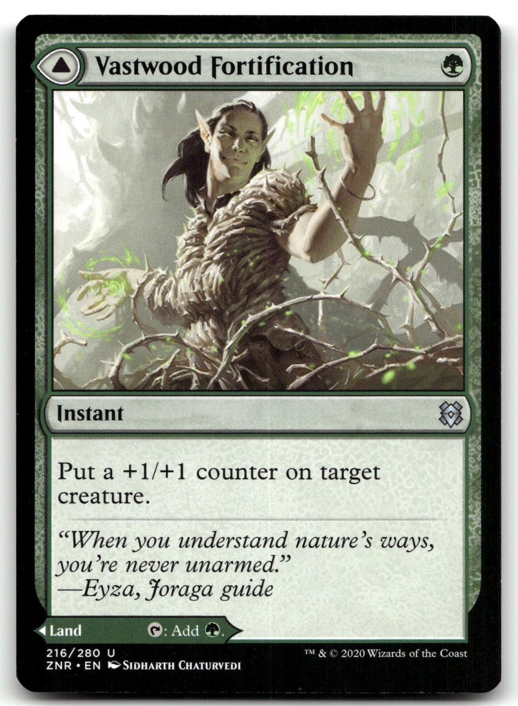 Vastwood Fortification 216 Uncommon Zendikar Rising Magic: The Gathering NM