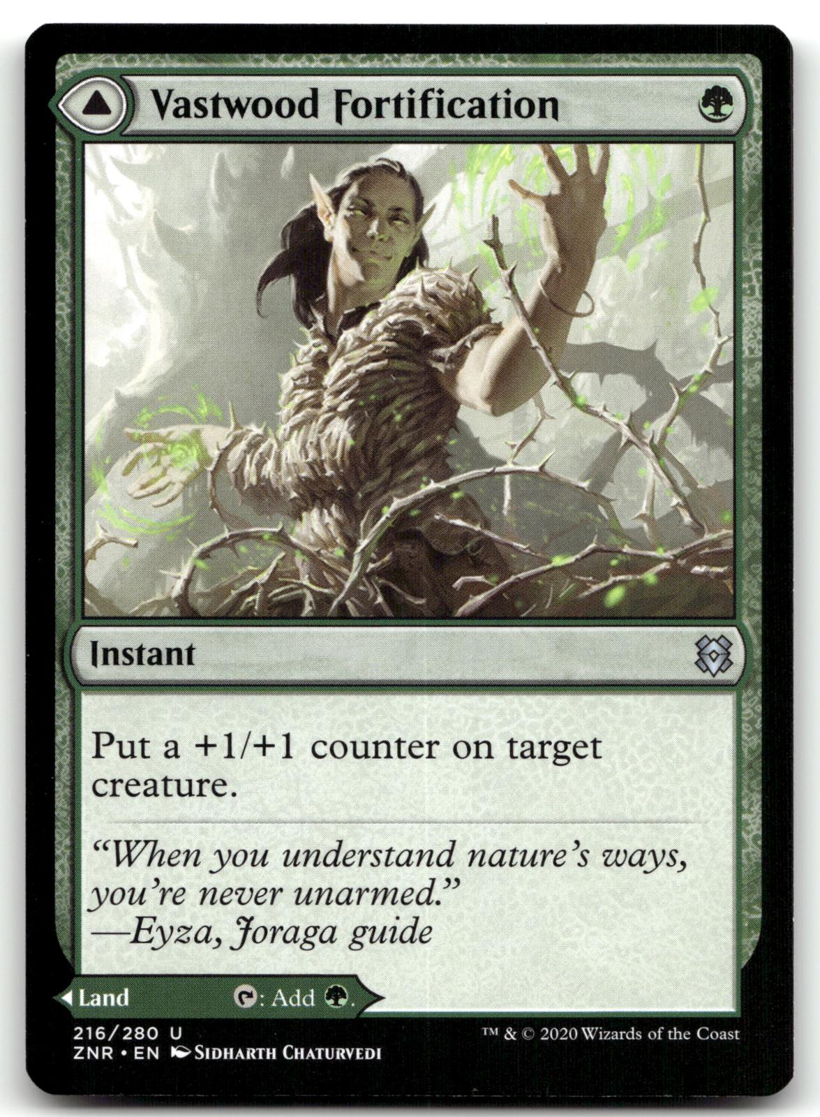 Vastwood Fortification 216 Uncommon Zendikar Rising Magic: The Gathering NM