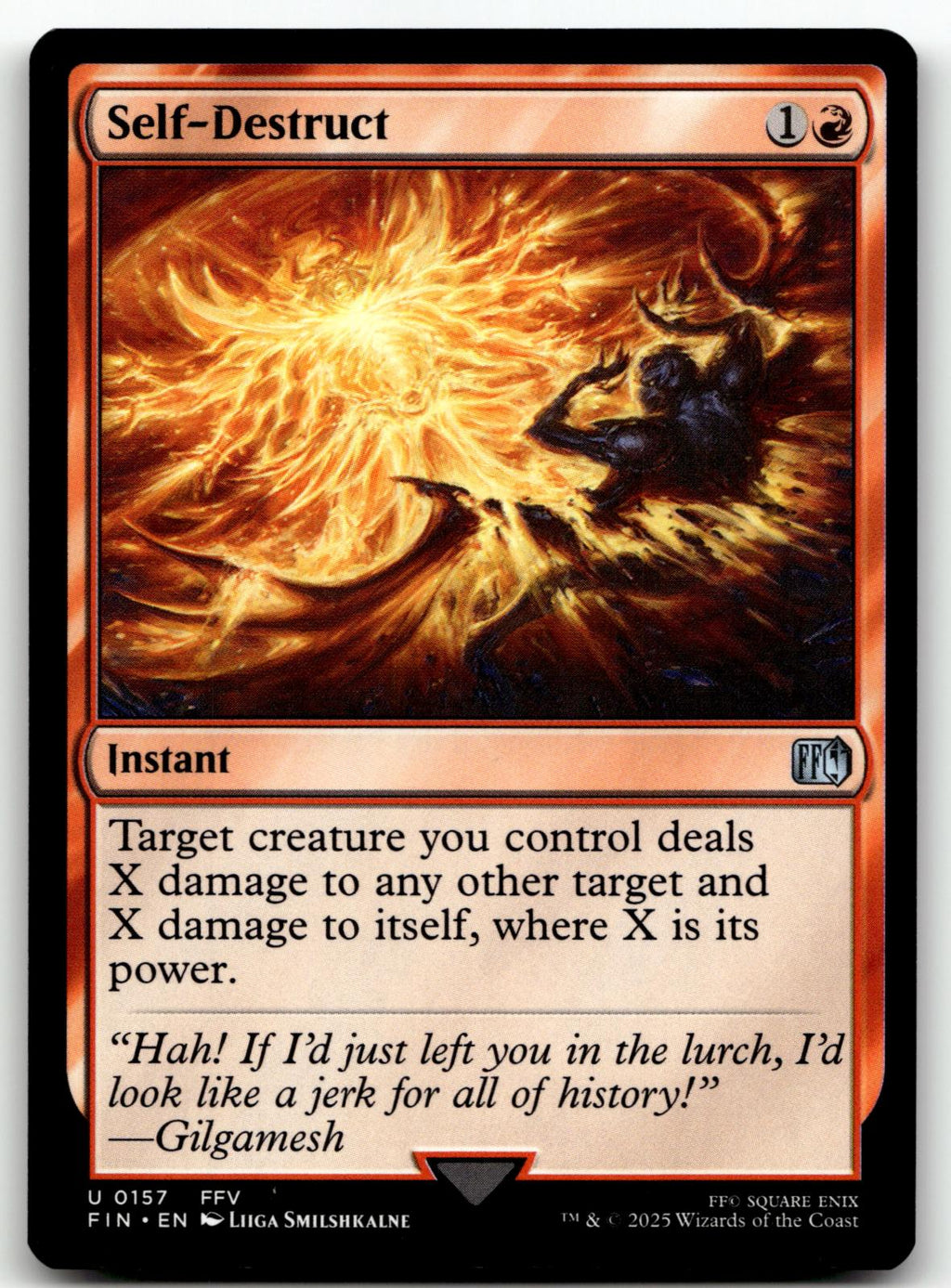 Self-Destruct 157 Uncommon FINAL FANTASY Magic: The Gathering Near Mint