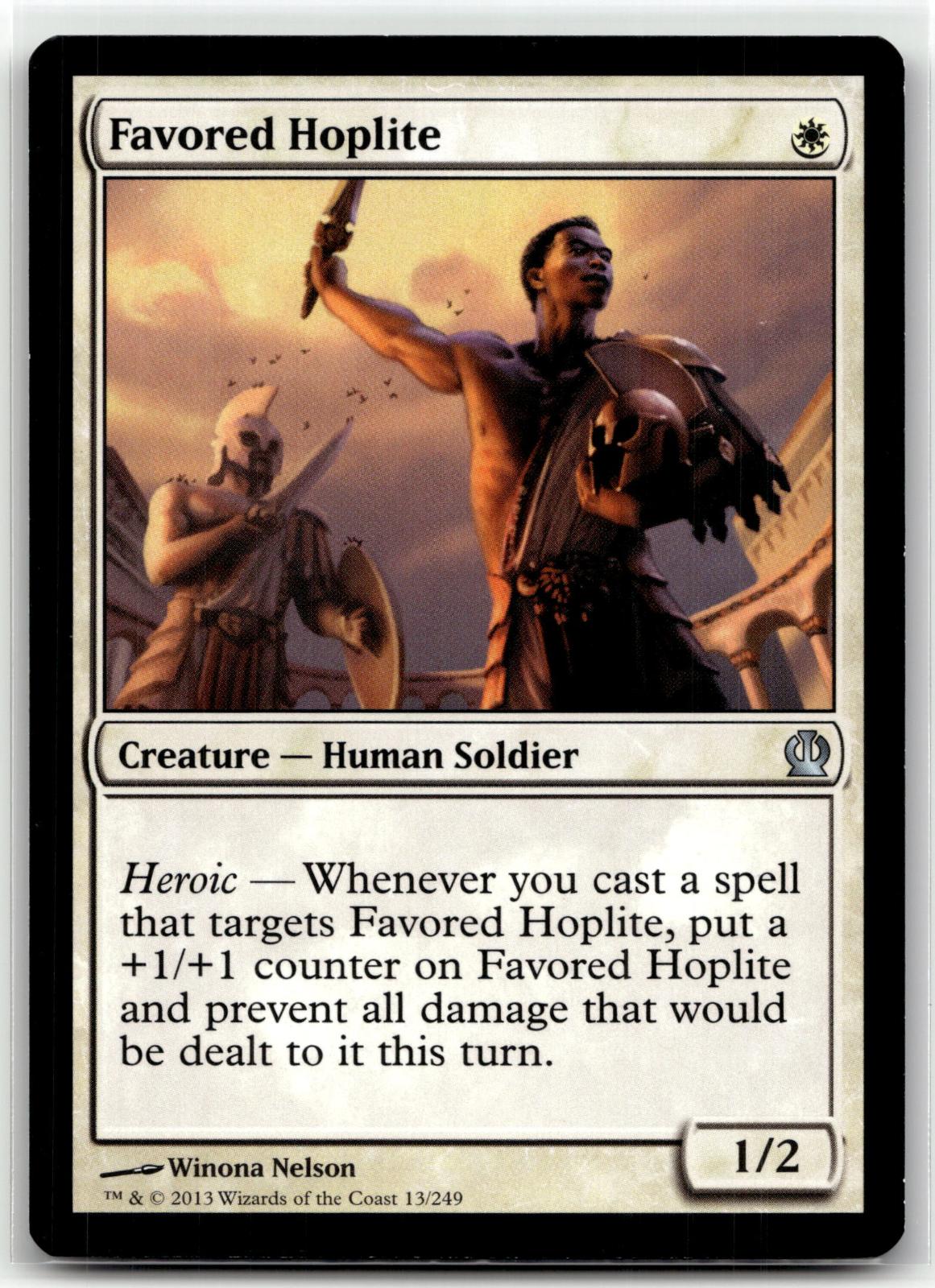 Favored Hoplite 13 Uncommon Theros Magic: The Gathering Near Mint