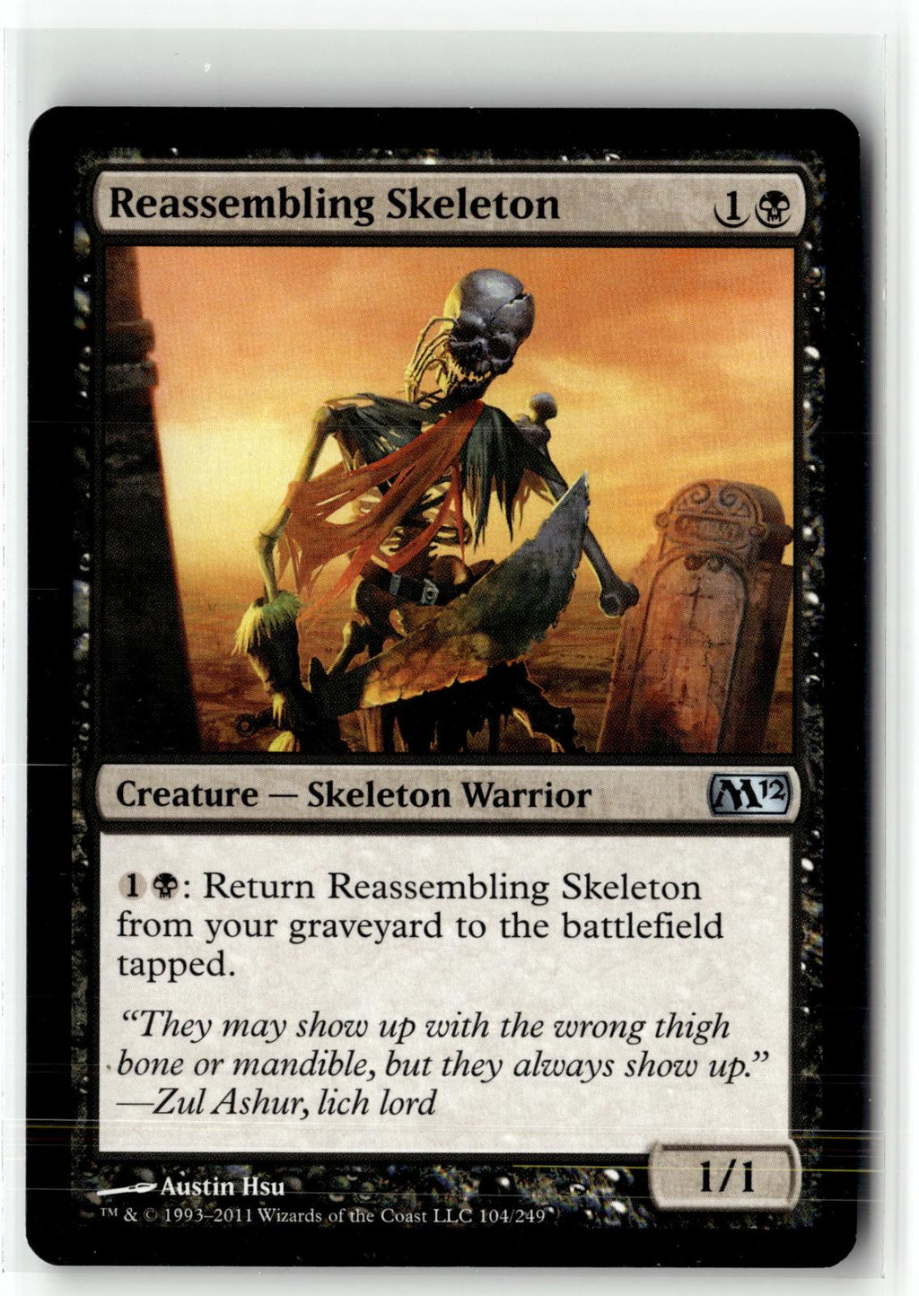 Reassembling Skeleton 104 Uncommon Magic 2012 (M12) Magic: The Gathering NM