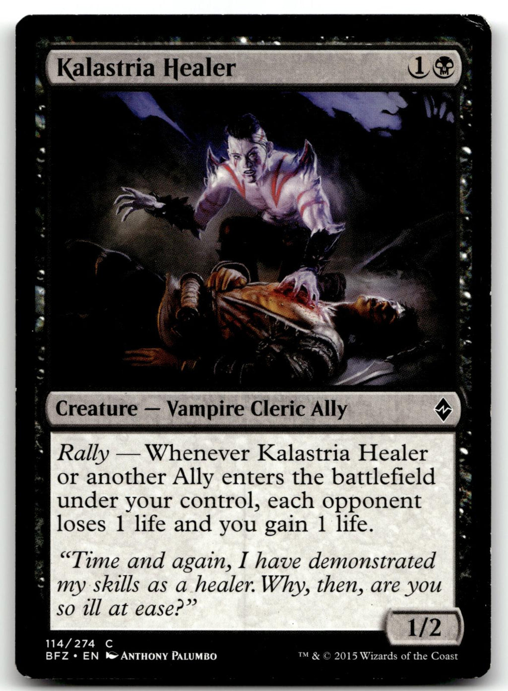 Kalastria Healer 114 Common Battle for Zendikar Magic: The Gathering Near Mint