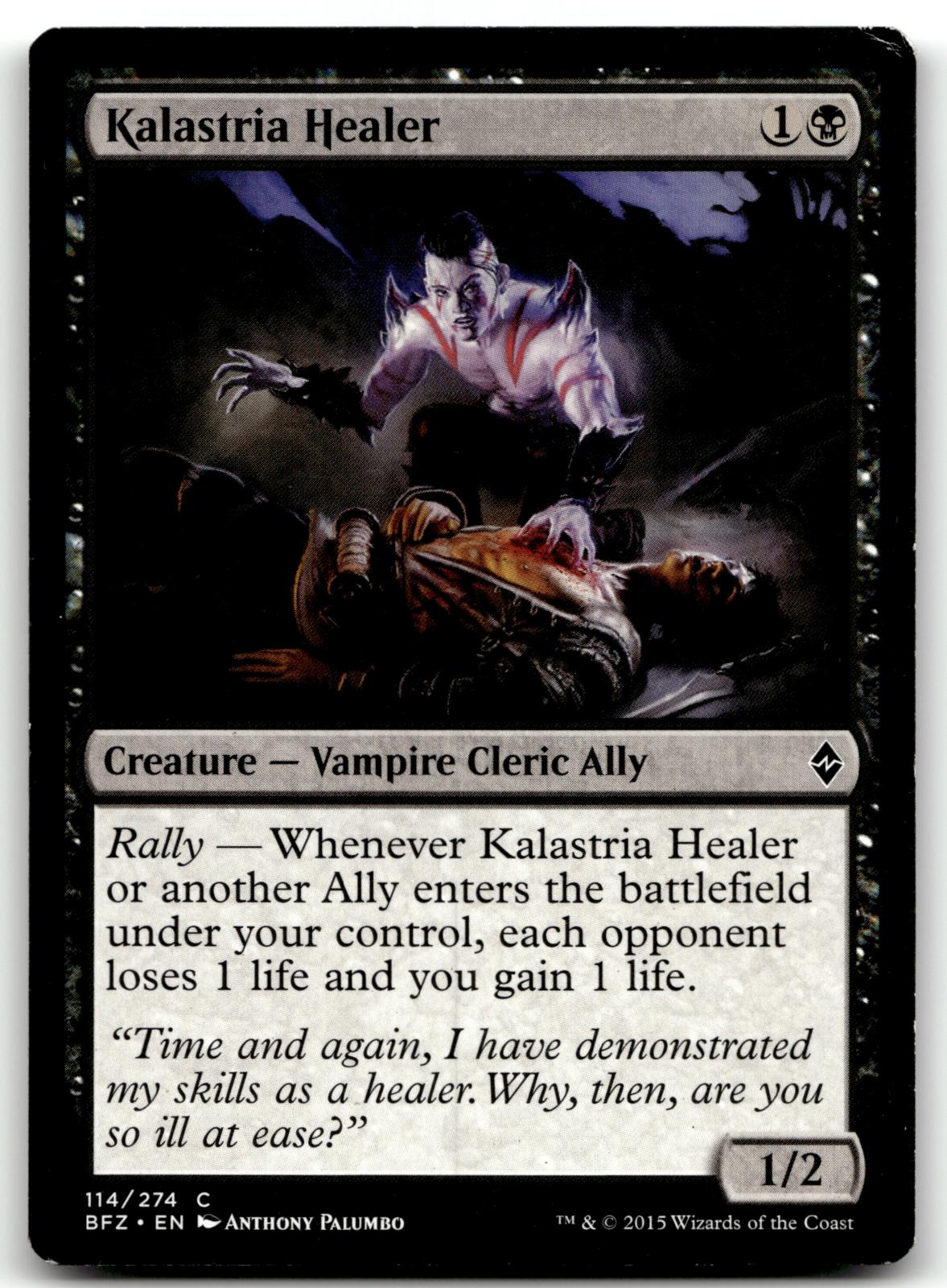 Kalastria Healer 114 Common Battle for Zendikar Magic: The Gathering Near Mint