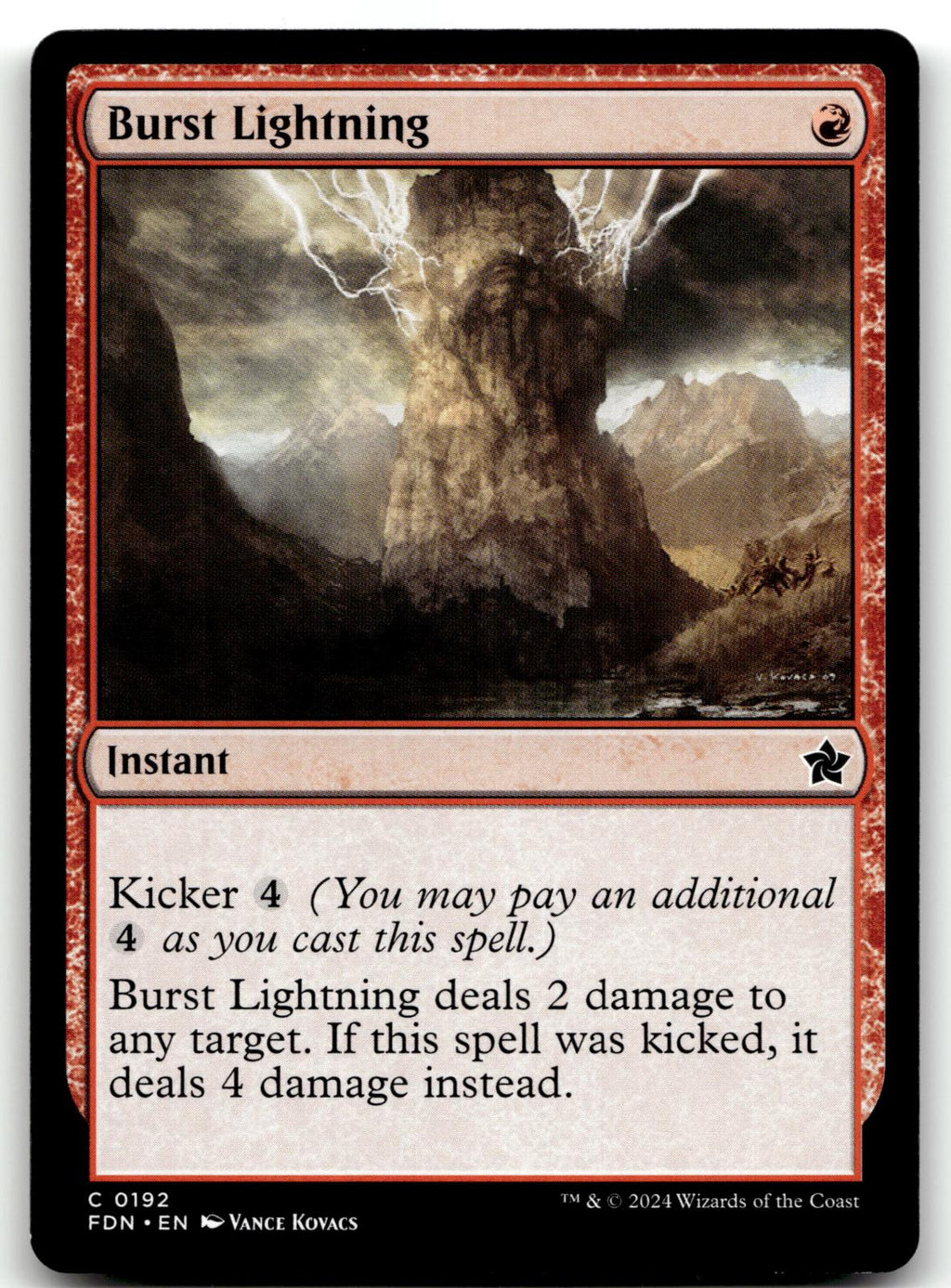 Burst Lightning 192 Common Foundations Magic: The Gathering Near Mint