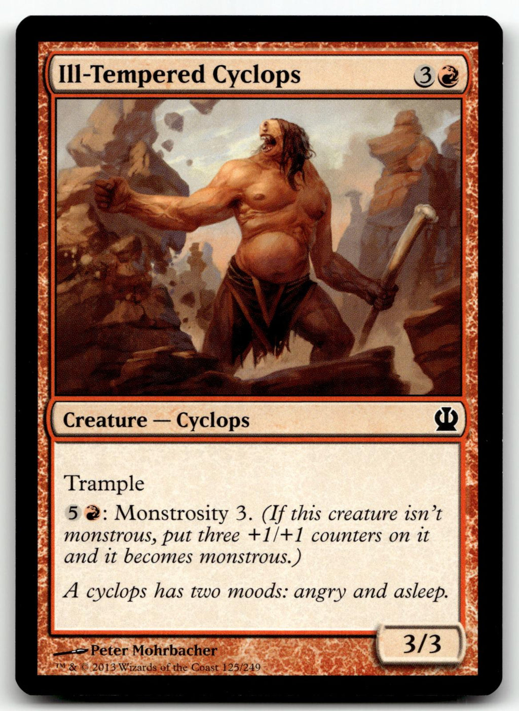 Ill-Tempered Cyclops 125 Common Theros Magic: The Gathering Near Mint