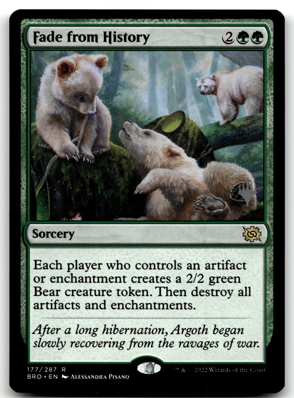 Fade from History 177 Rare The Brothers' War Magic: The Gathering Near Mint