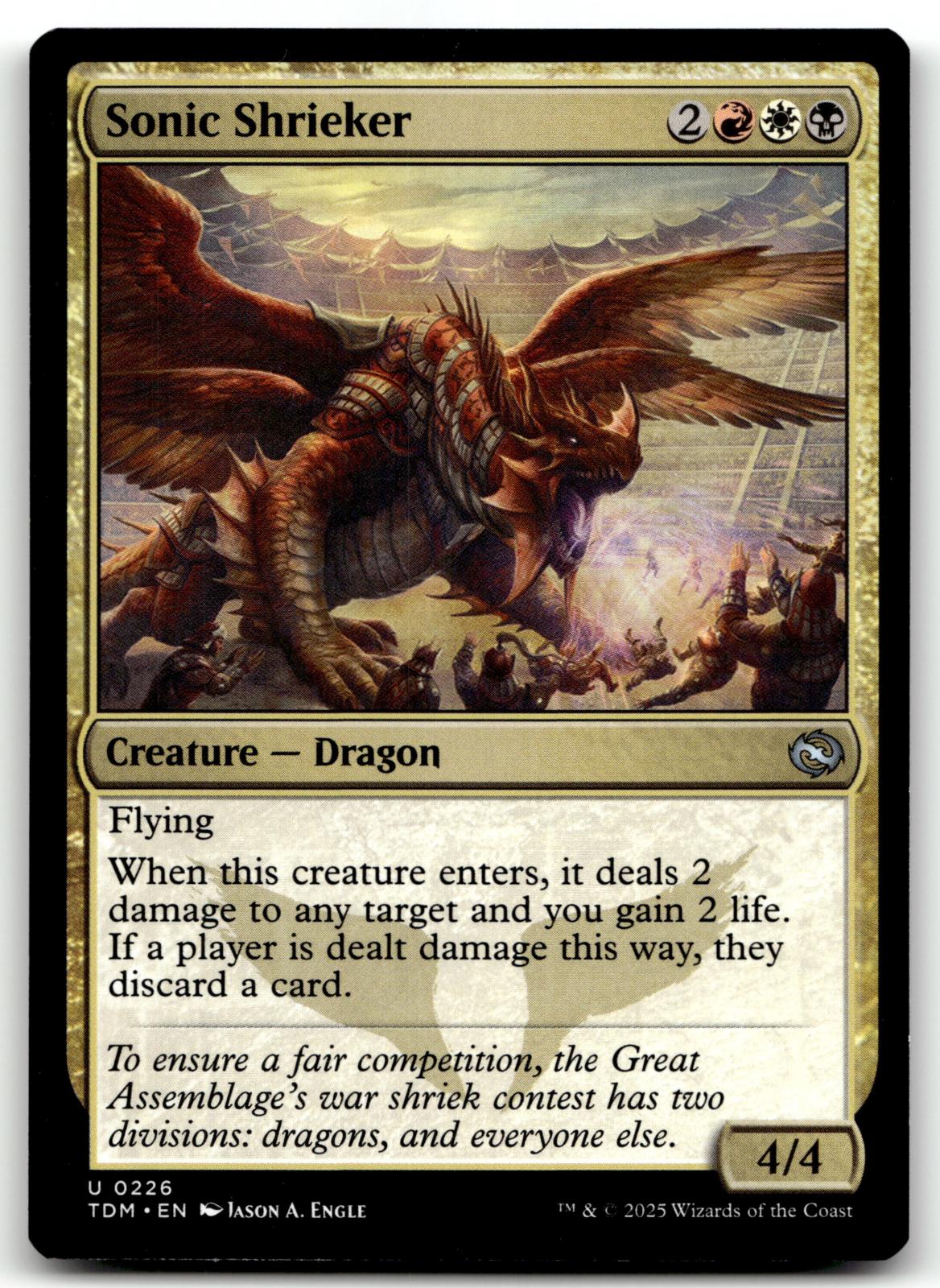 Sonic Shrieker 226 Uncommon Tarkir: Dragonstorm Magic: The Gathering Near Mint