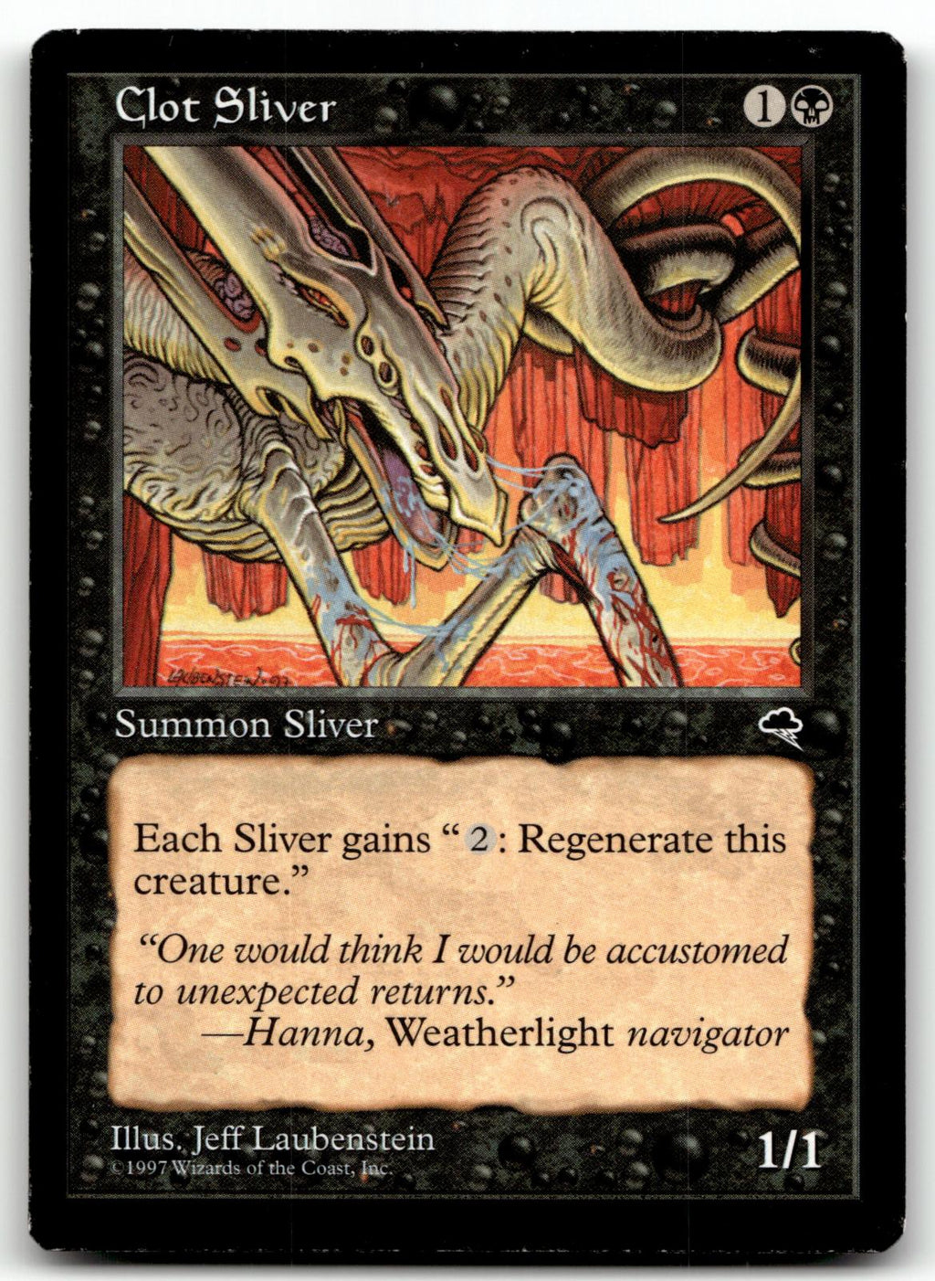 Clot Sliver 112 Common Tempest Magic: The Gathering Near Mint