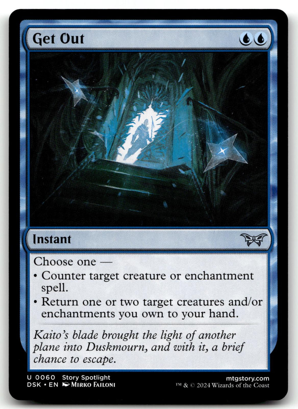 Get Out 60 Uncommon Duskmourn: House of Horror Magic: The Gathering Near Mint