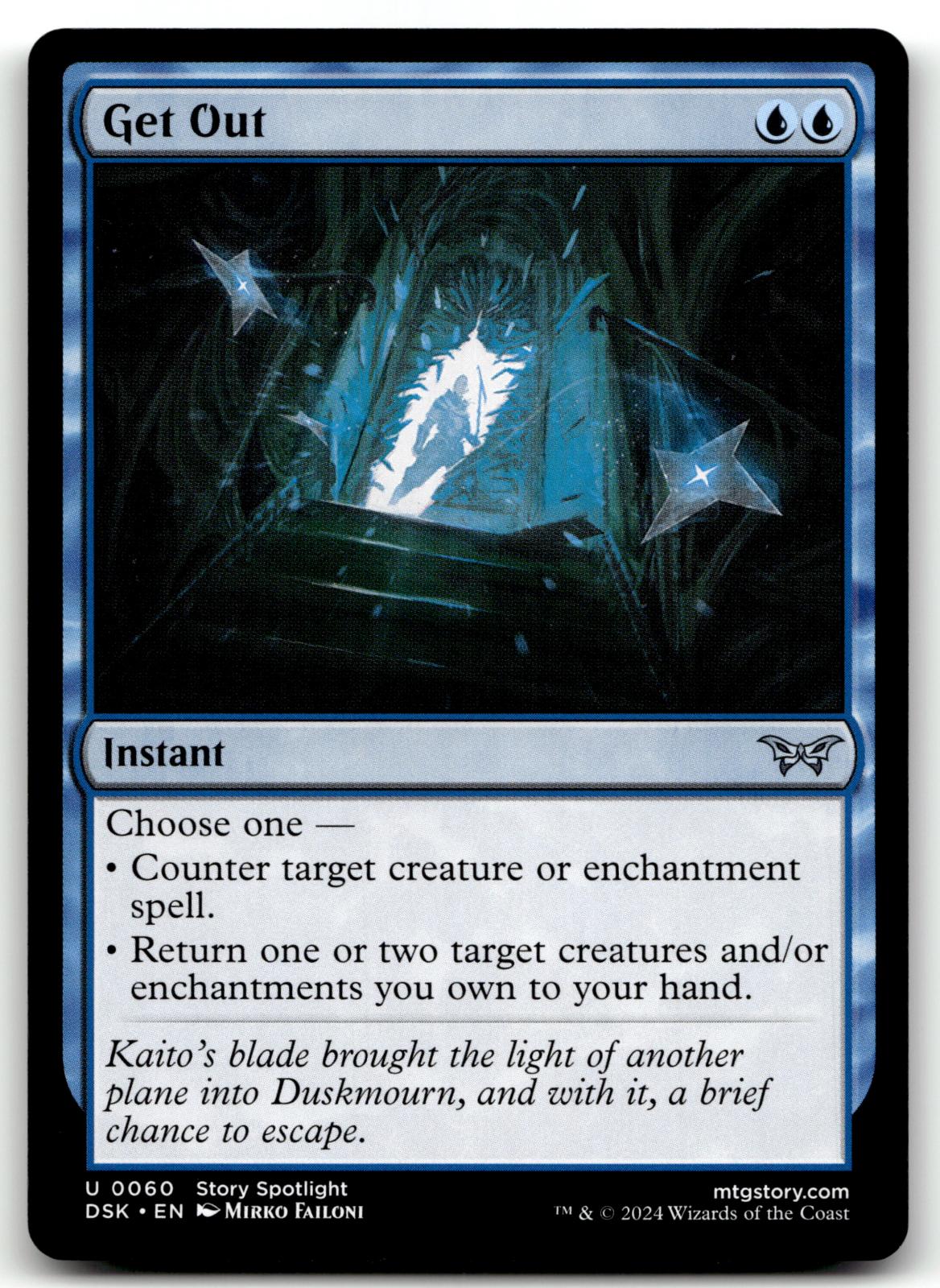 Get Out 60 Uncommon Duskmourn: House of Horror Magic: The Gathering Near Mint