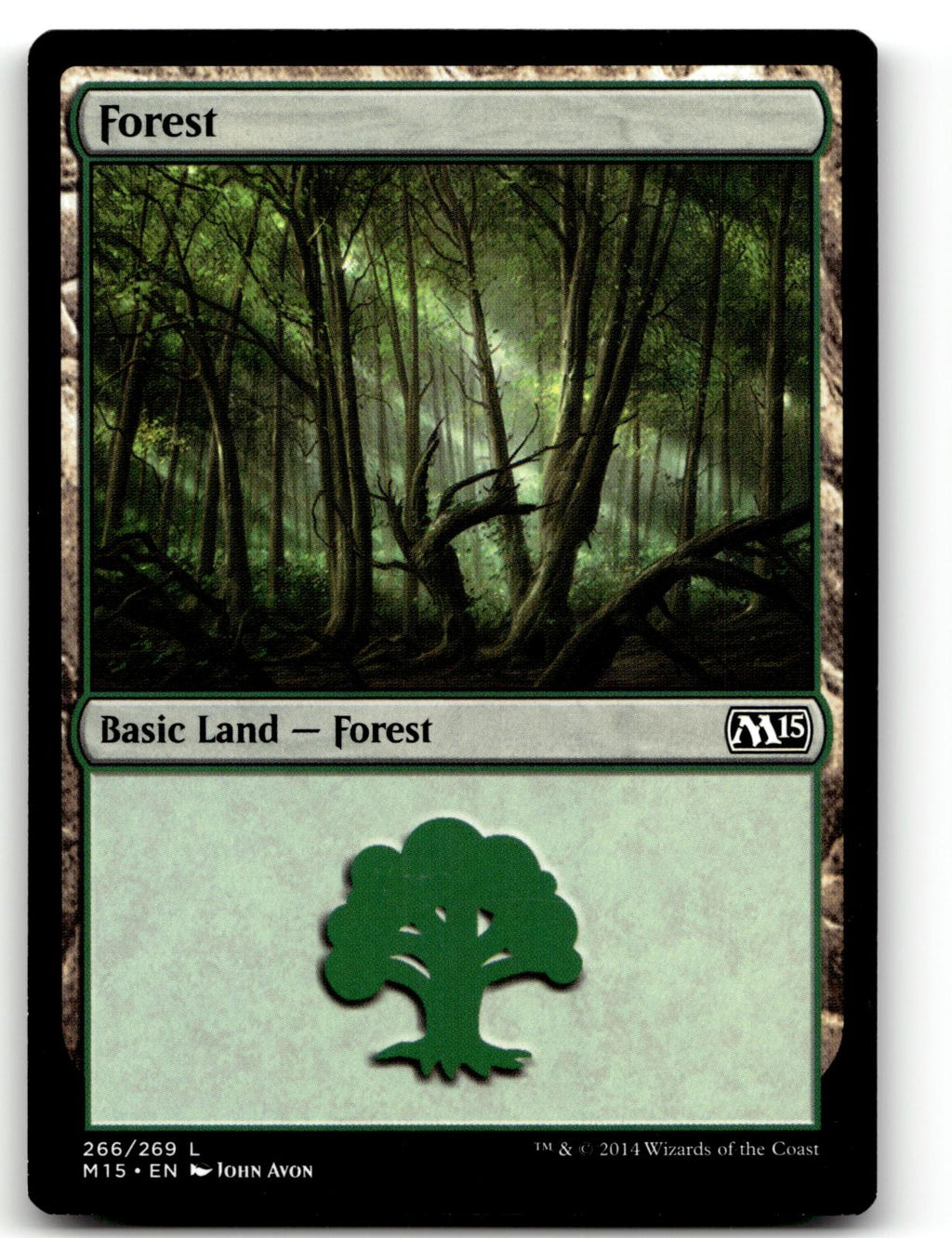 Forest (266) 266 Land Magic 2015 (M15) Magic: The Gathering Near Mint