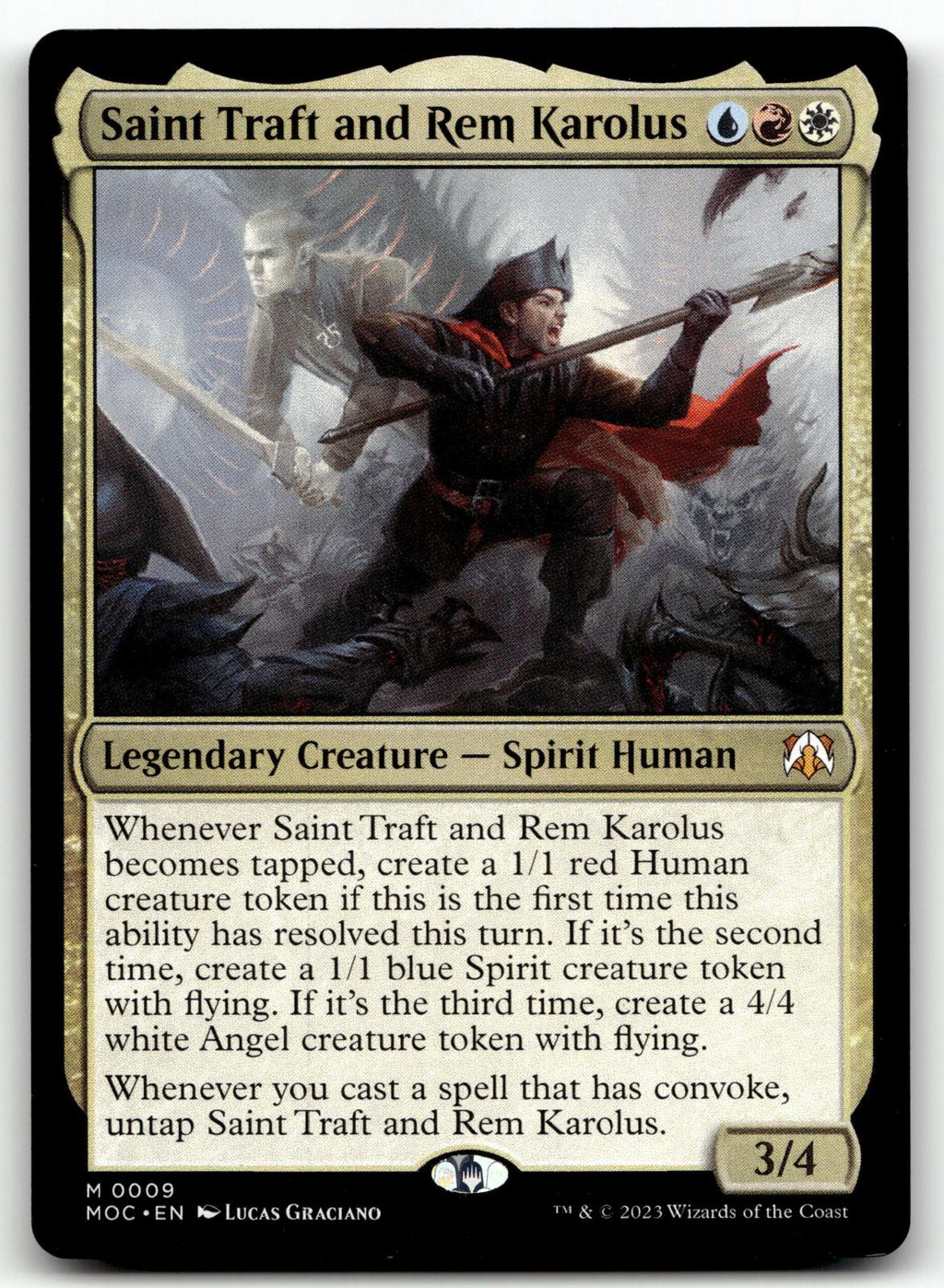 Saint Traft and Rem Karolus 9 Commander: March of the Machine Magic: 