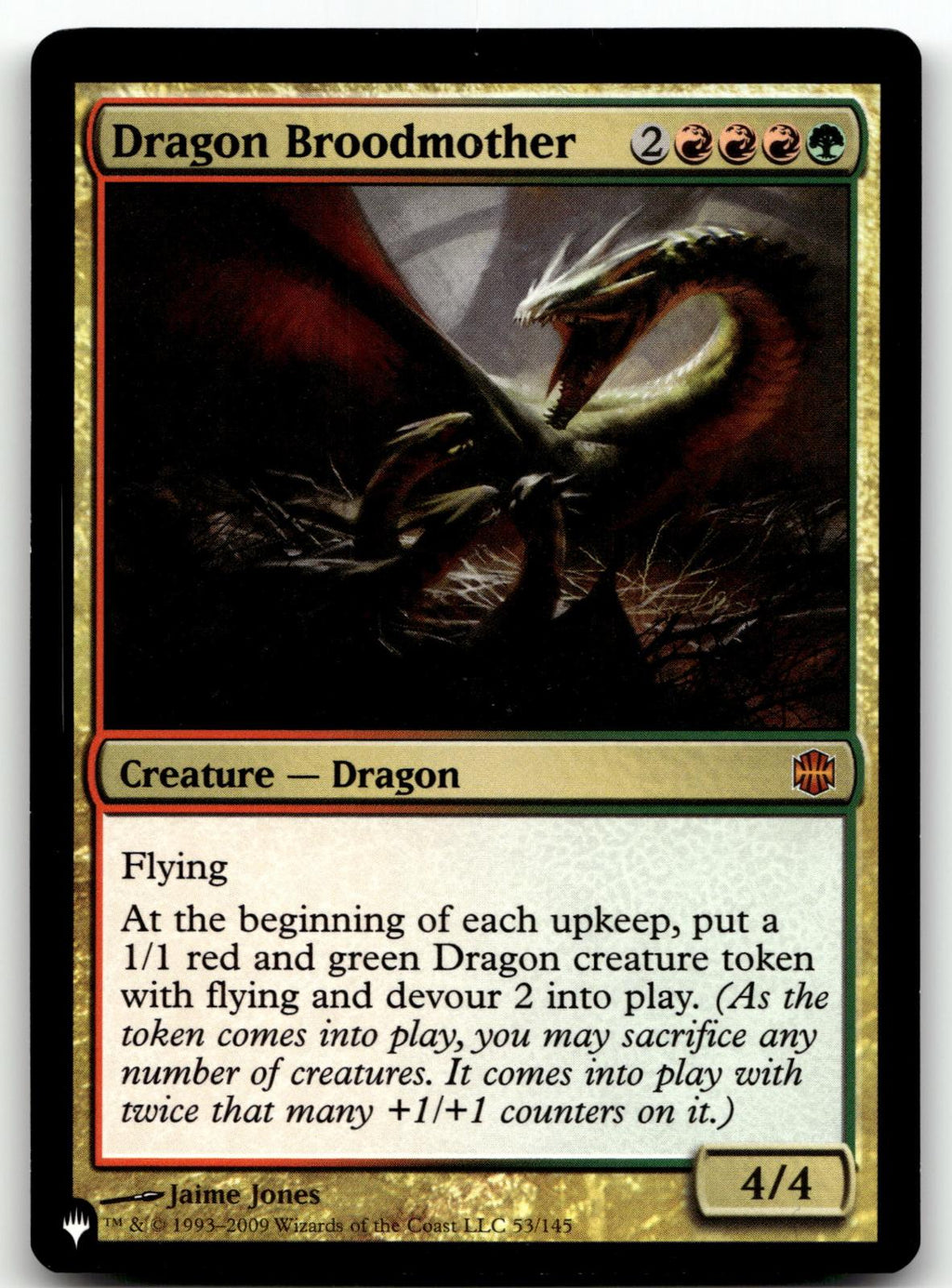 Dragon Broodmother 53 Mythic Alara Reborn Magic: The Gathering Near Mint