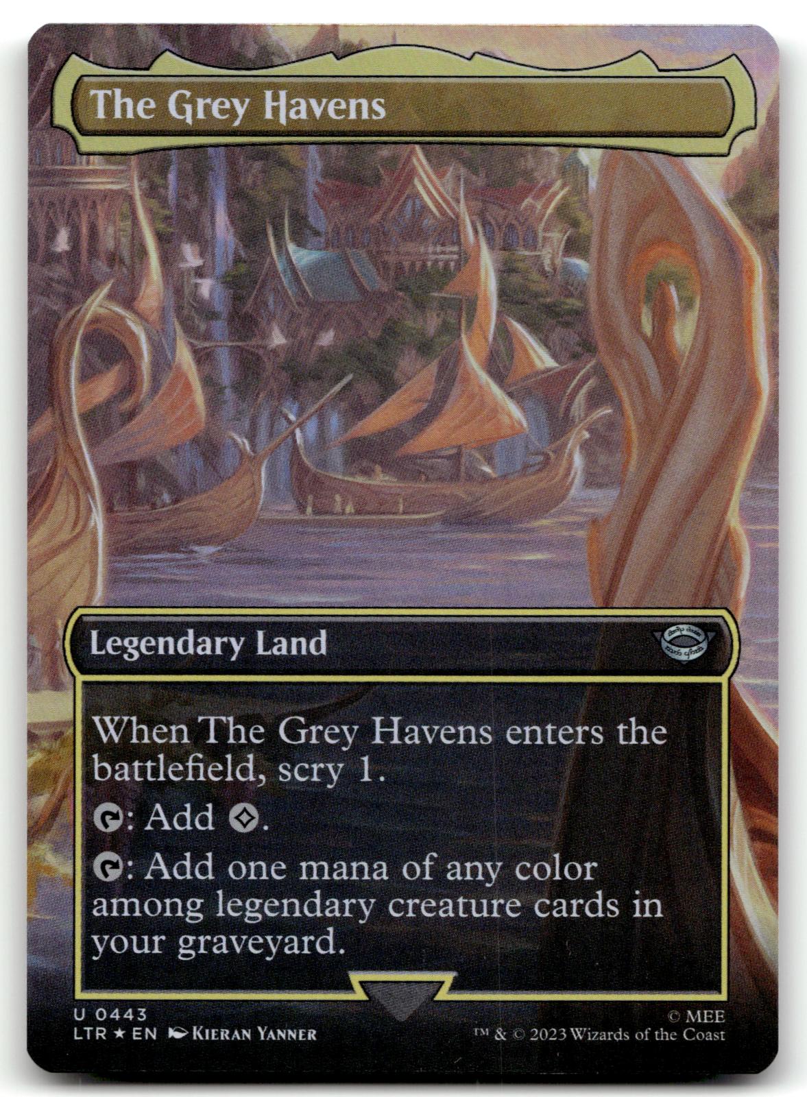 The Grey Havens (Borderless) 443 Universes Beyond: The Lord of the Rings: Tales of Middle-earth Magic: The Gathering Foil NM