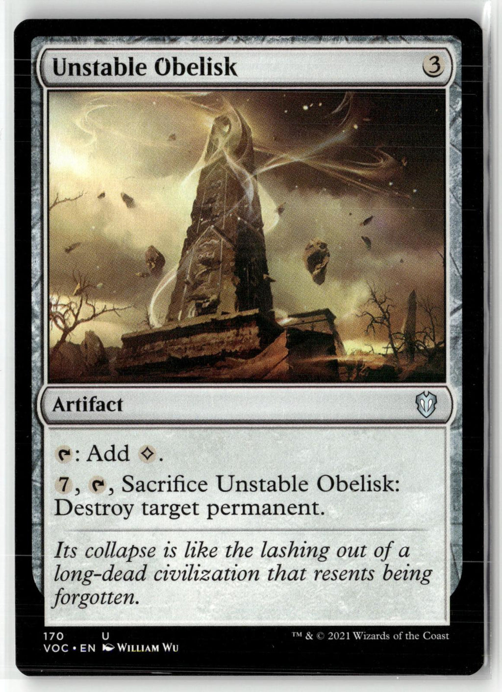 Unstable Obelisk 170 Commander: Innistrad: Crimson Vow Magic: The Gathering NM