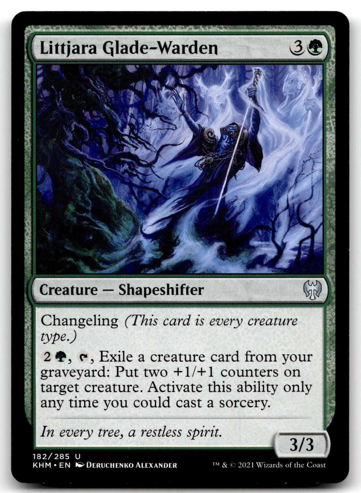Littjara Glade-Warden 182 Uncommon Kaldheim Magic: The Gathering Near Mint