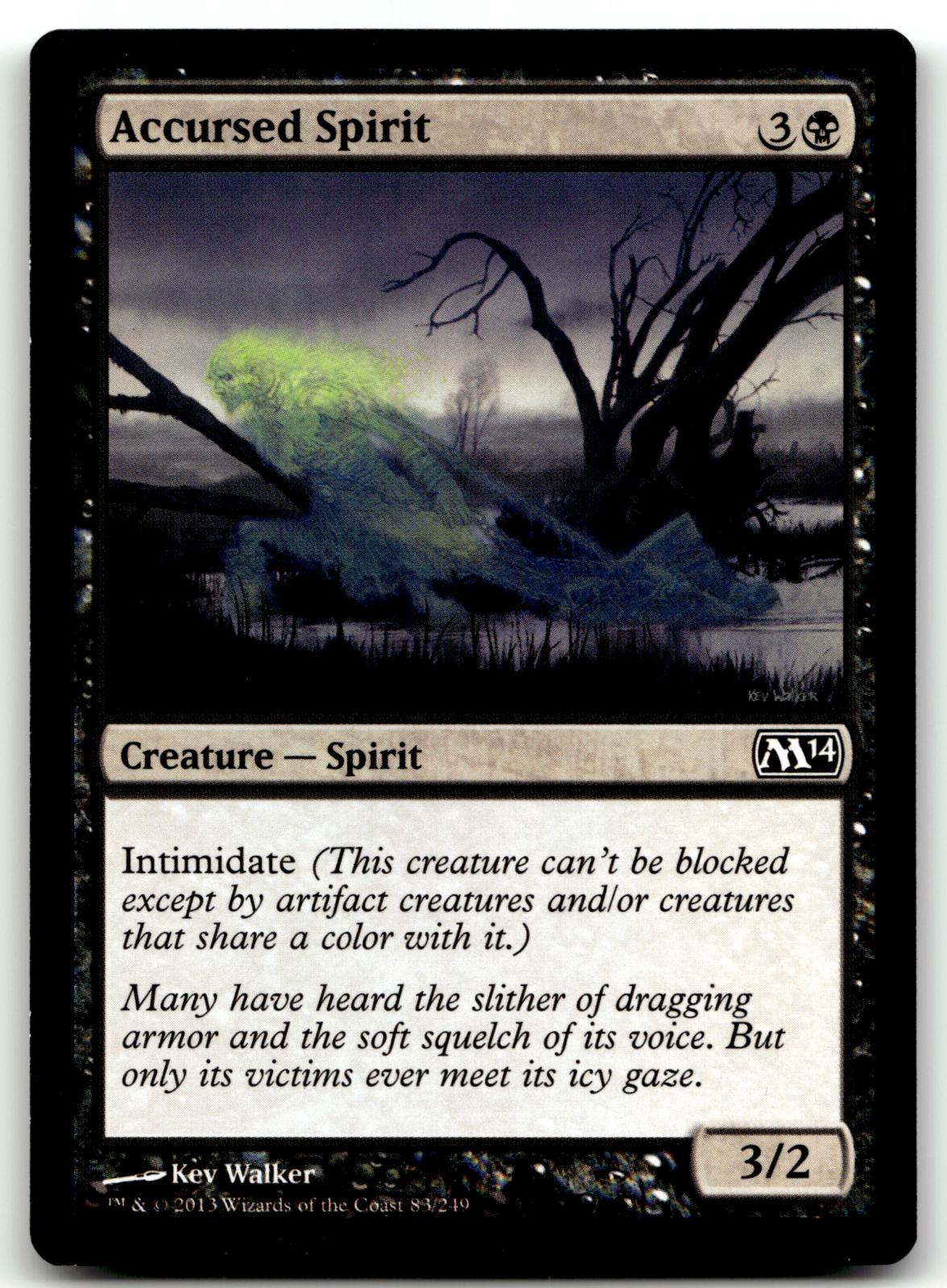 Accursed Spirit 83 Common Magic 2014 (M14) Magic: The Gathering Near Mint
