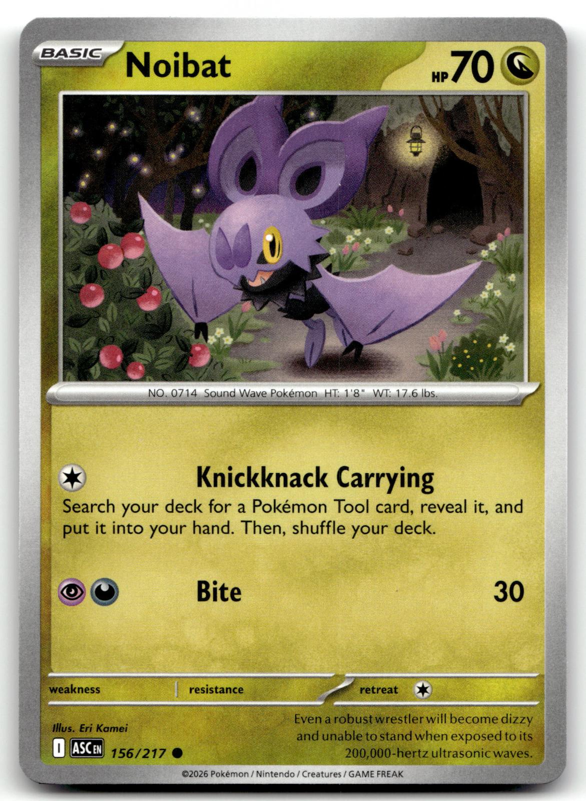 Noibat 156/217 Common Ascended Heroes Pokemon Near Mint