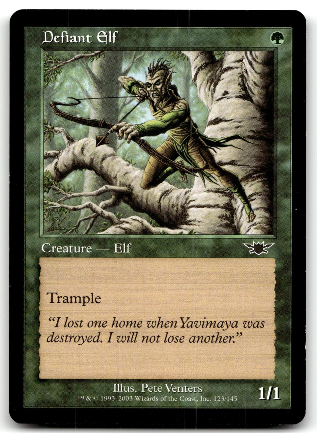 Defiant Elf 123 Common Legions Magic: The Gathering Near Mint