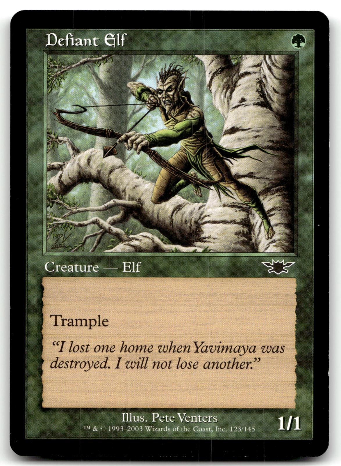 Defiant Elf 123 Common Legions Magic: The Gathering Near Mint