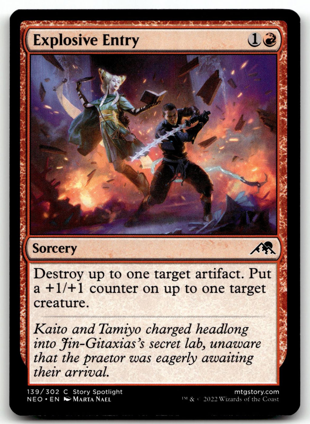 Explosive Entry 139 Common Kamigawa: Neon Dynasty Magic: The Gathering Near Mint