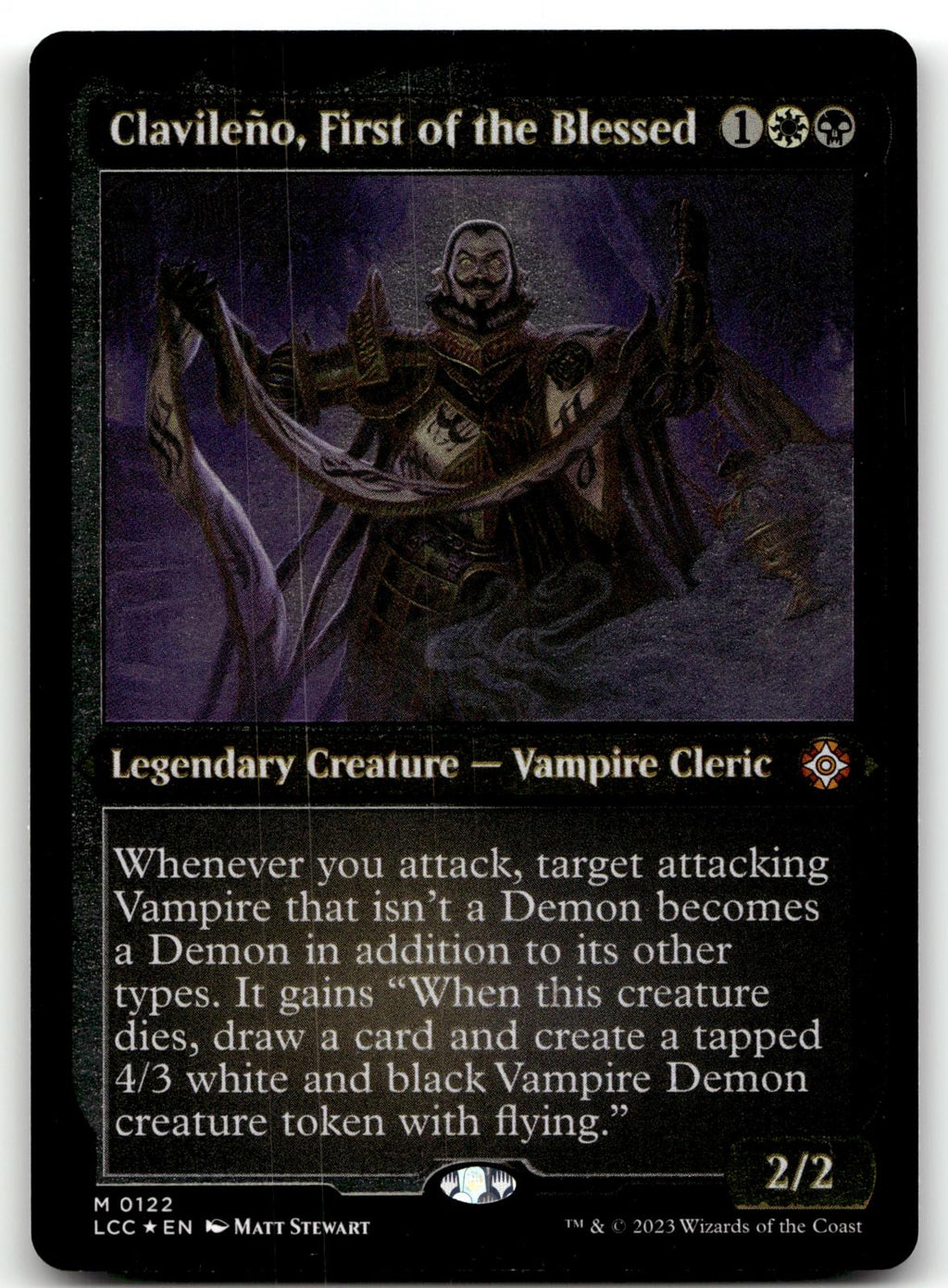 Clavileno, First of the Blessed (Display Commander) - Thick Stock 122 Commander: The Lost Caverns of Ixalan Magic: The Gathering Foil NM