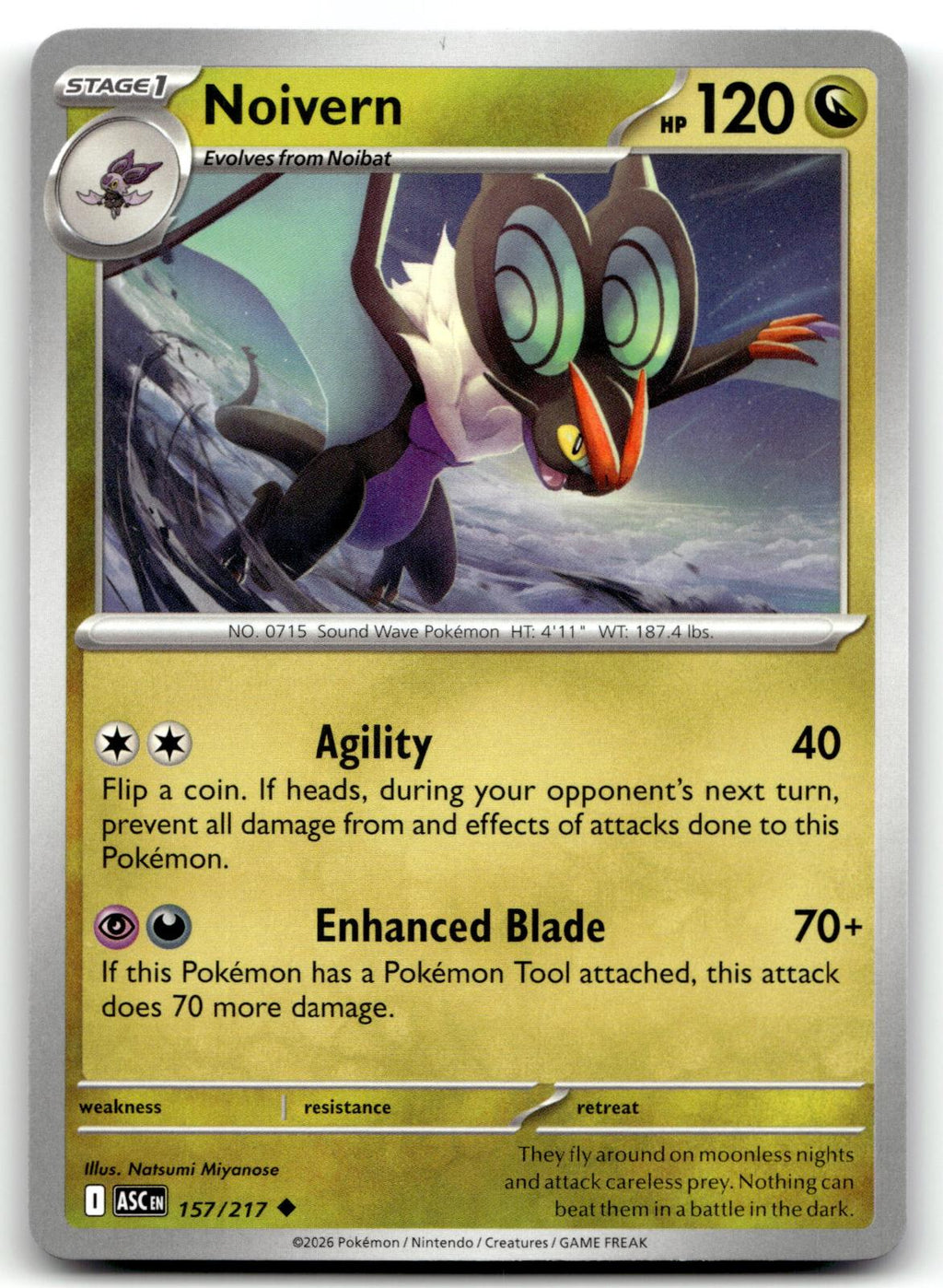 Noivern 157/217 Uncommon Ascended Heroes Pokemon Near Mint