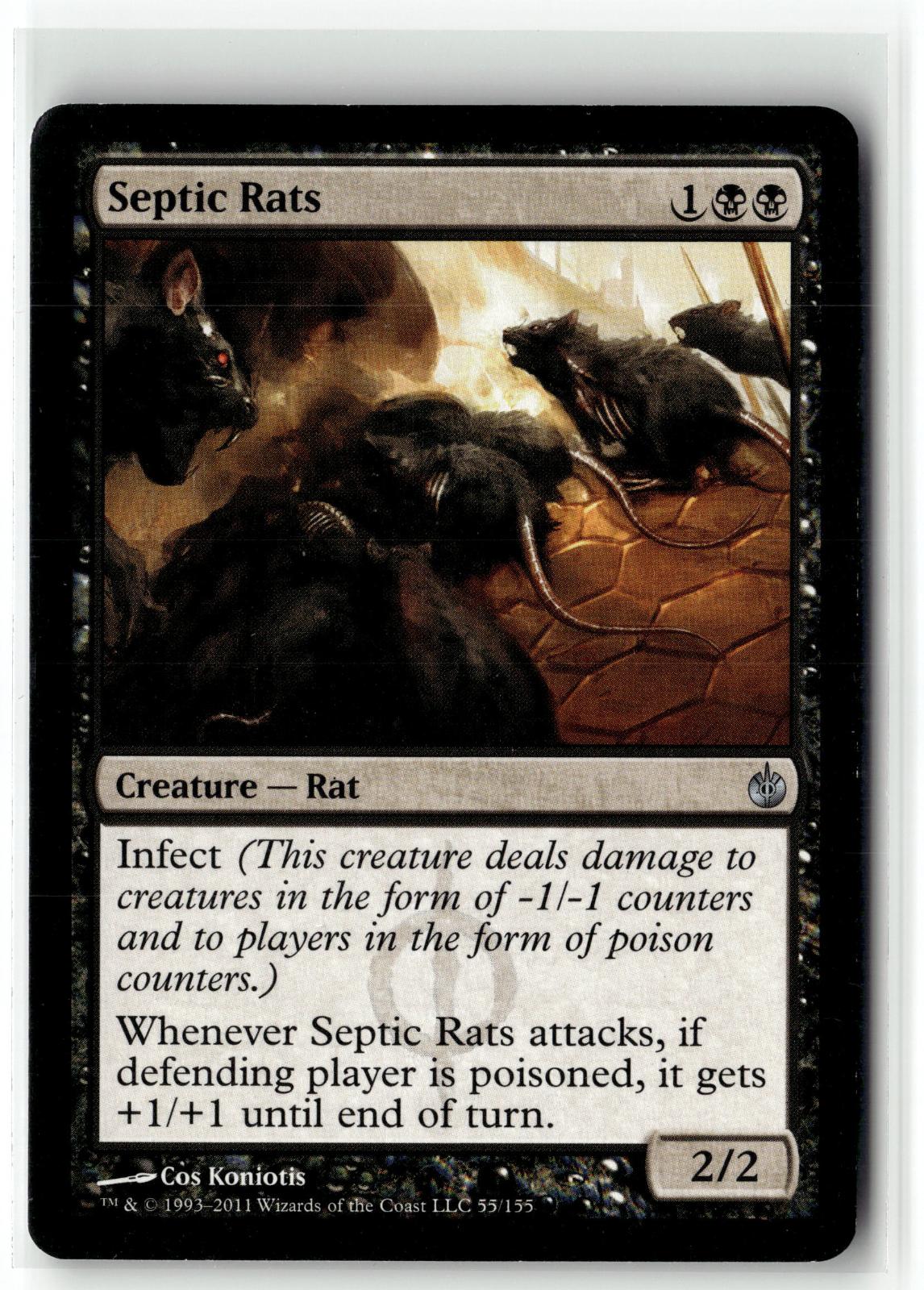 Septic Rats 55 Uncommon Mirrodin Besieged Magic: The Gathering Near Mint