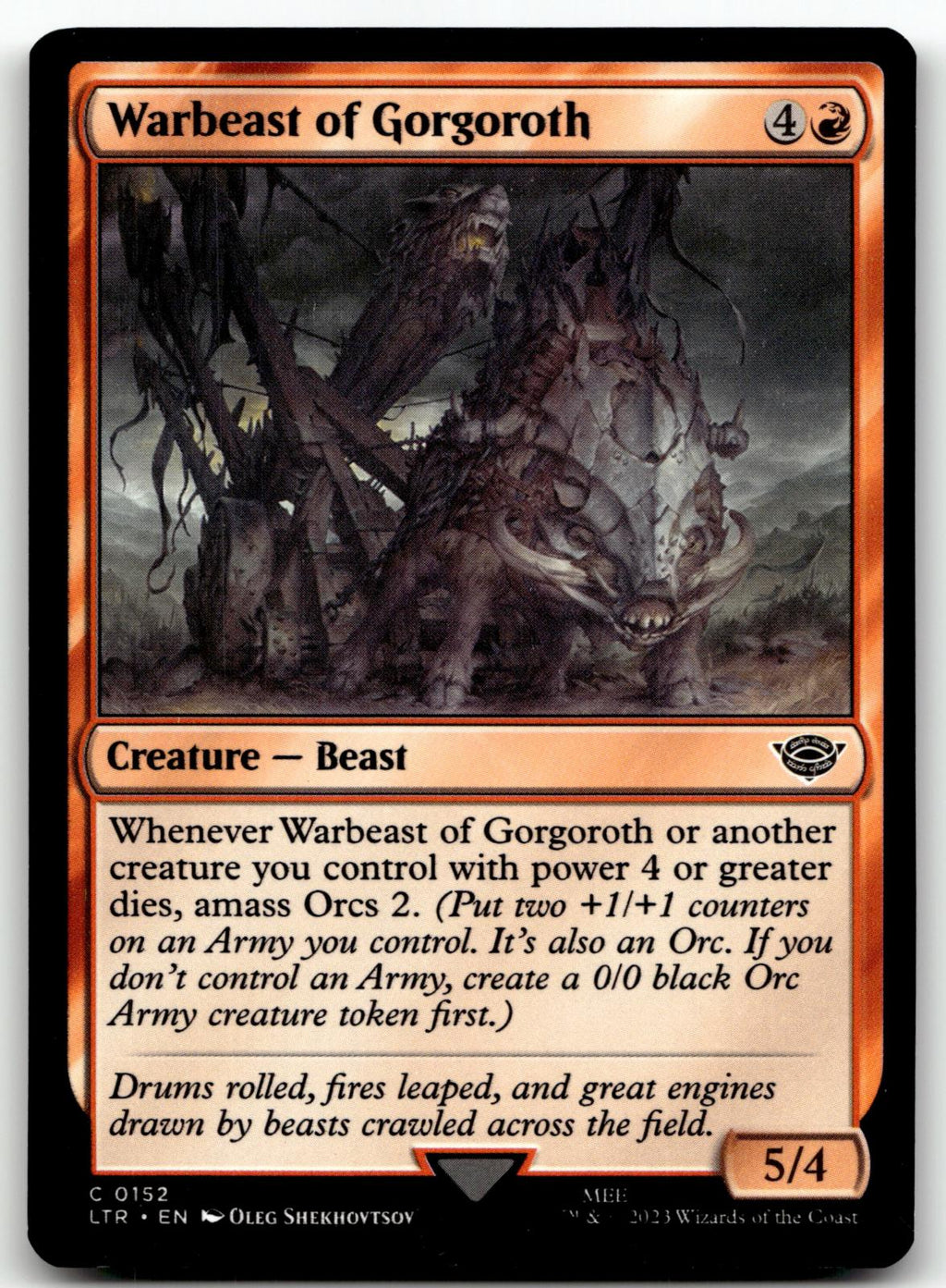Warbeast of Gorgoroth 152 Universes Beyond: The Lord of the Rings: 
