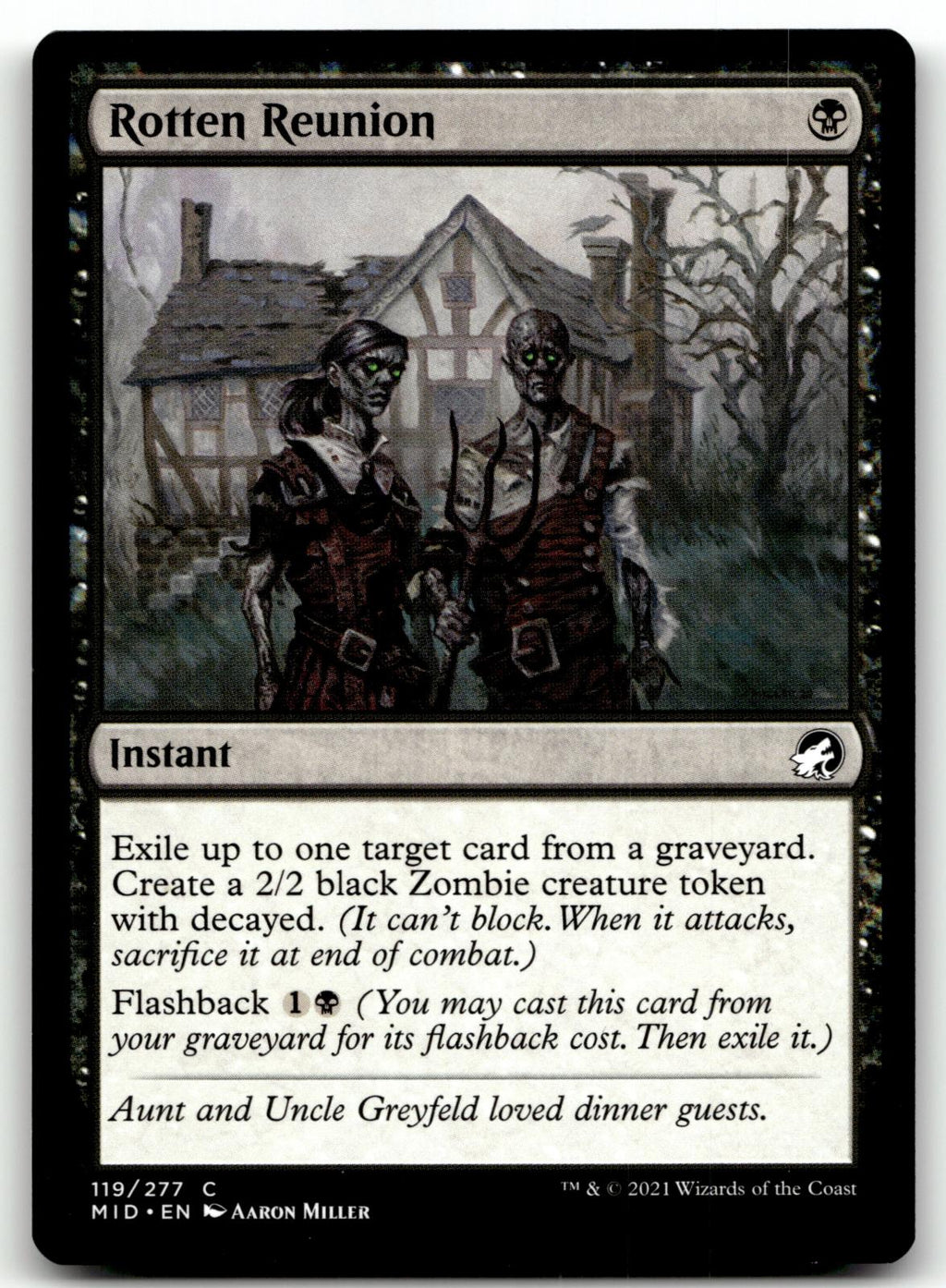 Rotten Reunion 119 Common Innistrad: Midnight Hunt Magic: The Gathering NM