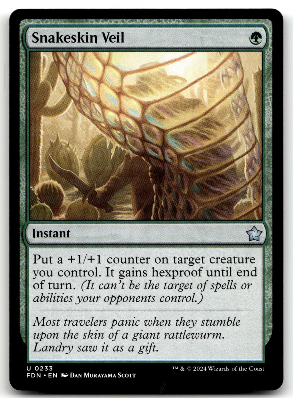 Snakeskin Veil 233 Uncommon Foundations Magic: The Gathering Near Mint