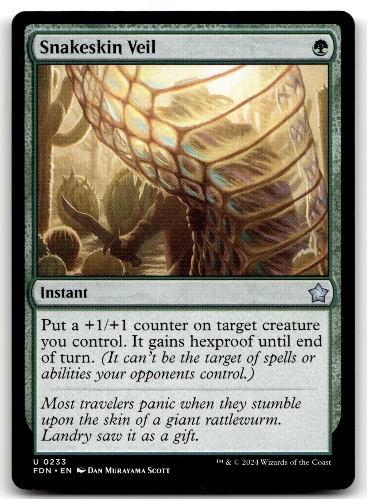 Snakeskin Veil 233 Uncommon Foundations Magic: The Gathering Near Mint