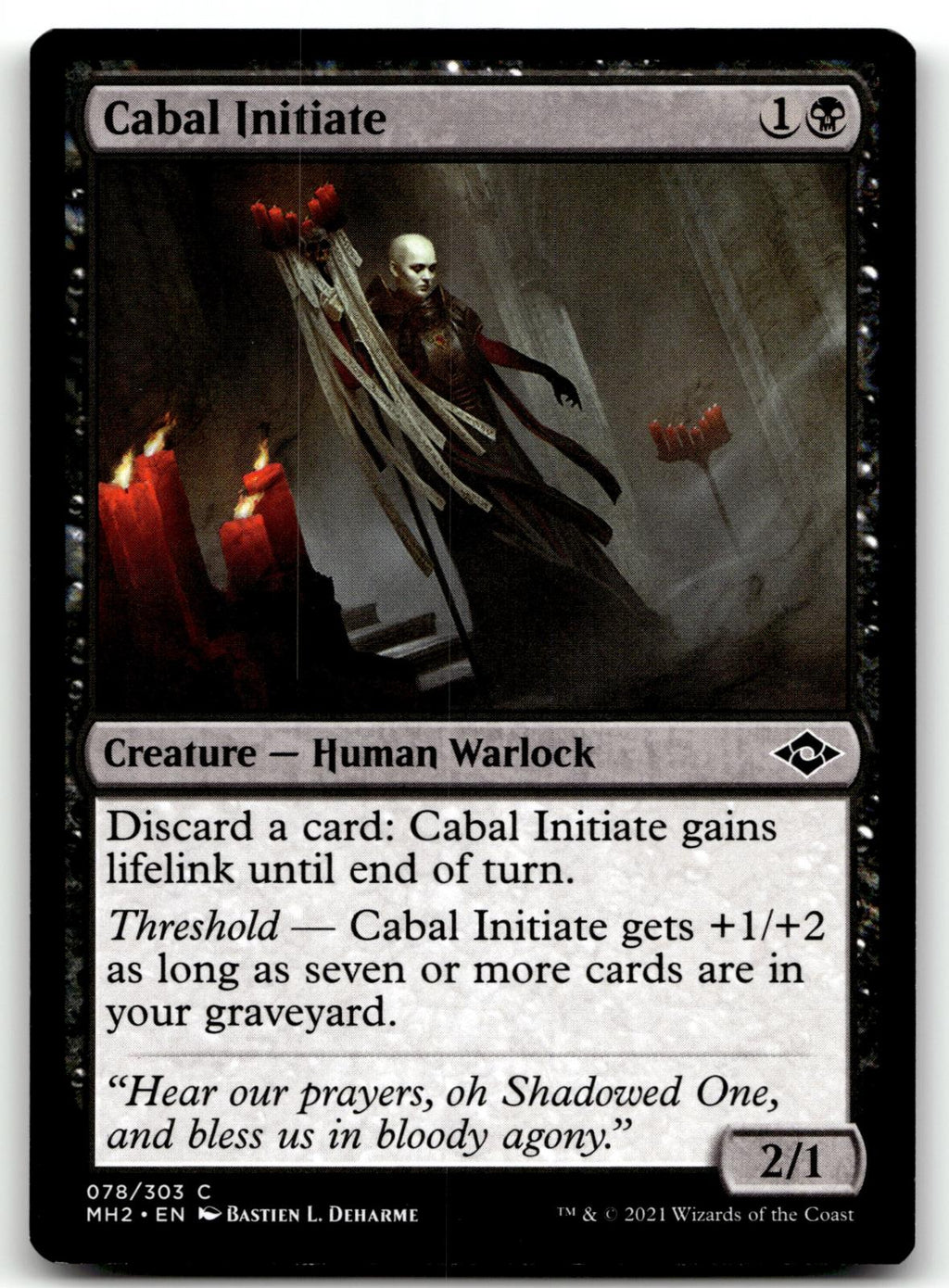 Cabal Initiate 78 Common Modern Horizons 2 Magic: The Gathering Near Mint