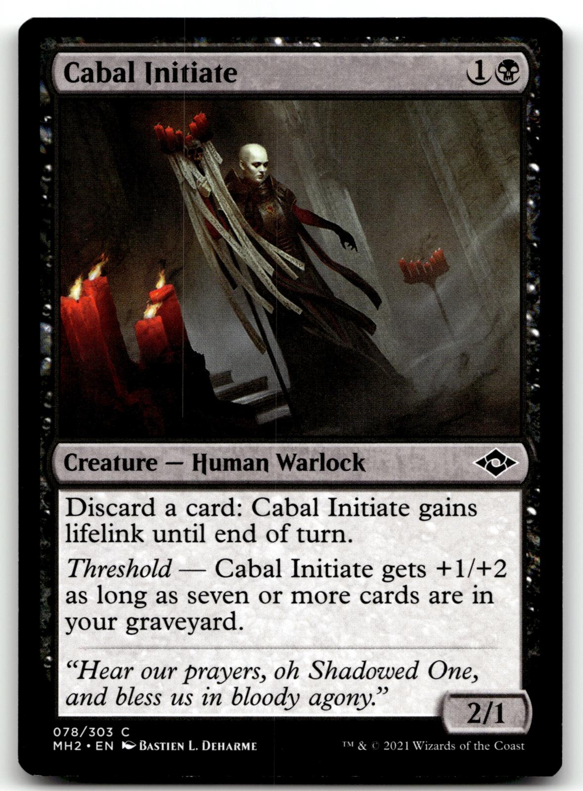 Cabal Initiate 78 Common Modern Horizons 2 Magic: The Gathering Near Mint