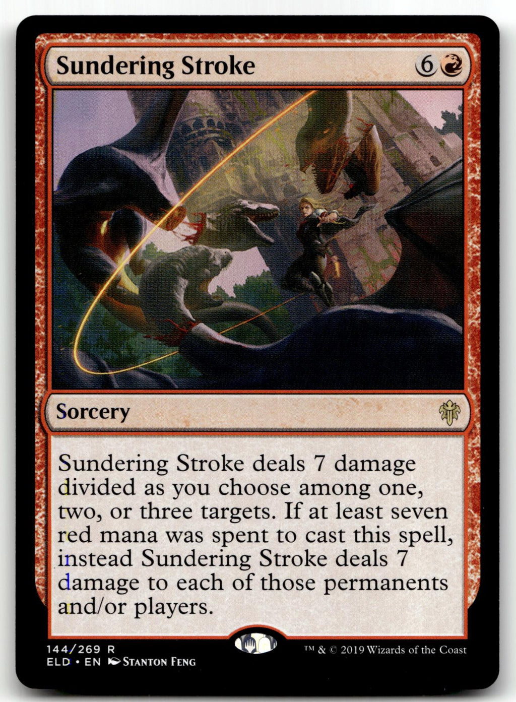 Sundering Stroke 144 Rare Throne of Eldraine Magic: The Gathering Near Mint
