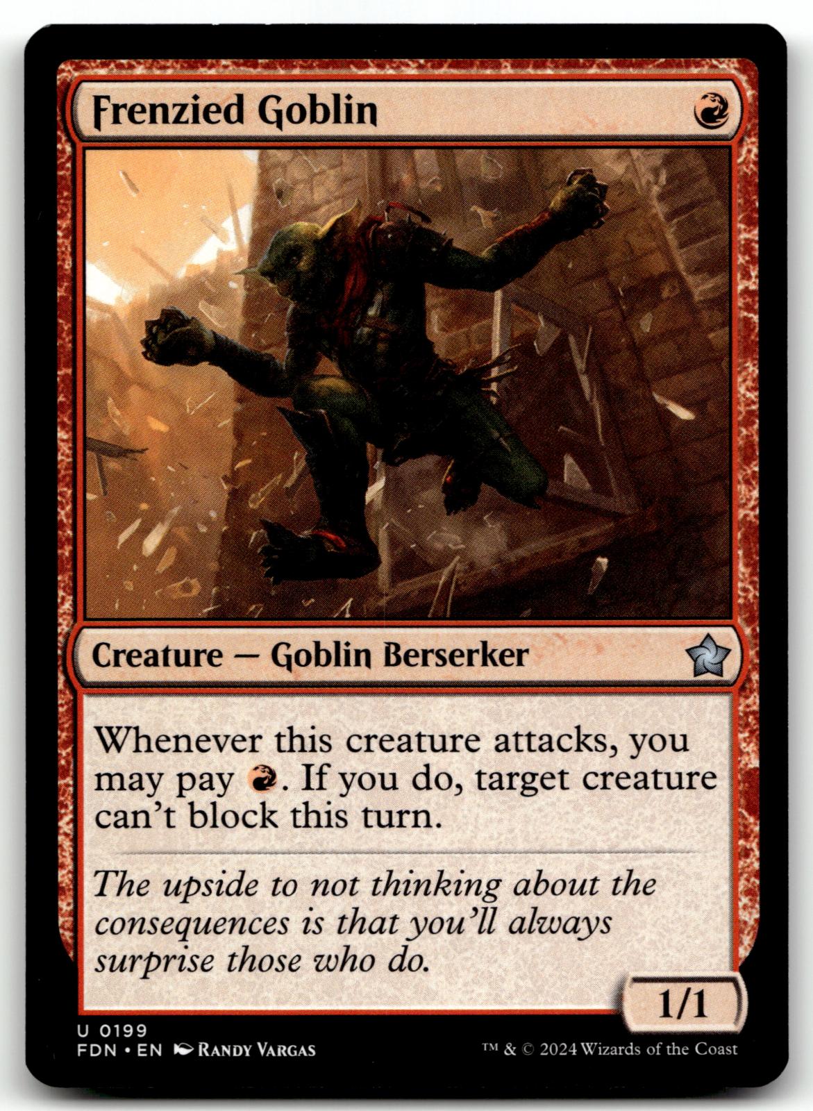 Frenzied Goblin 199 Uncommon Foundations Magic: The Gathering Near Mint