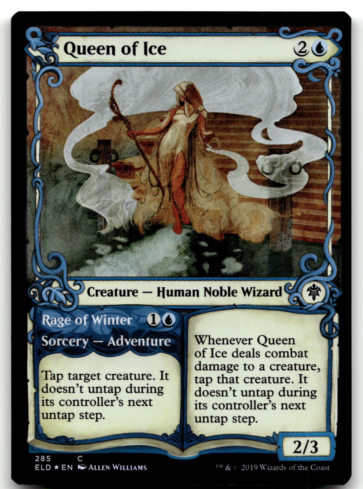 Queen of Ice (Showcase) 285 Throne of Eldraine Magic: The Gathering Foil NM
