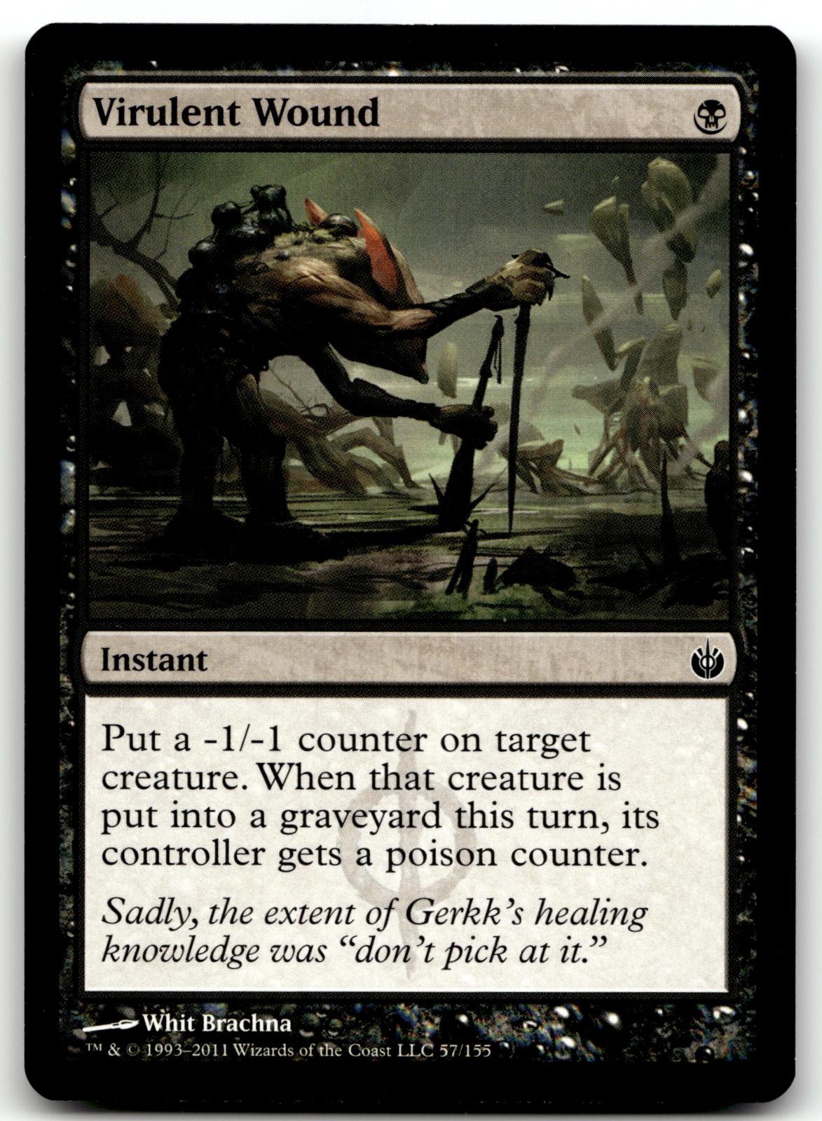 Virulent Wound 57 Common Mirrodin Besieged Magic: The Gathering Near Mint