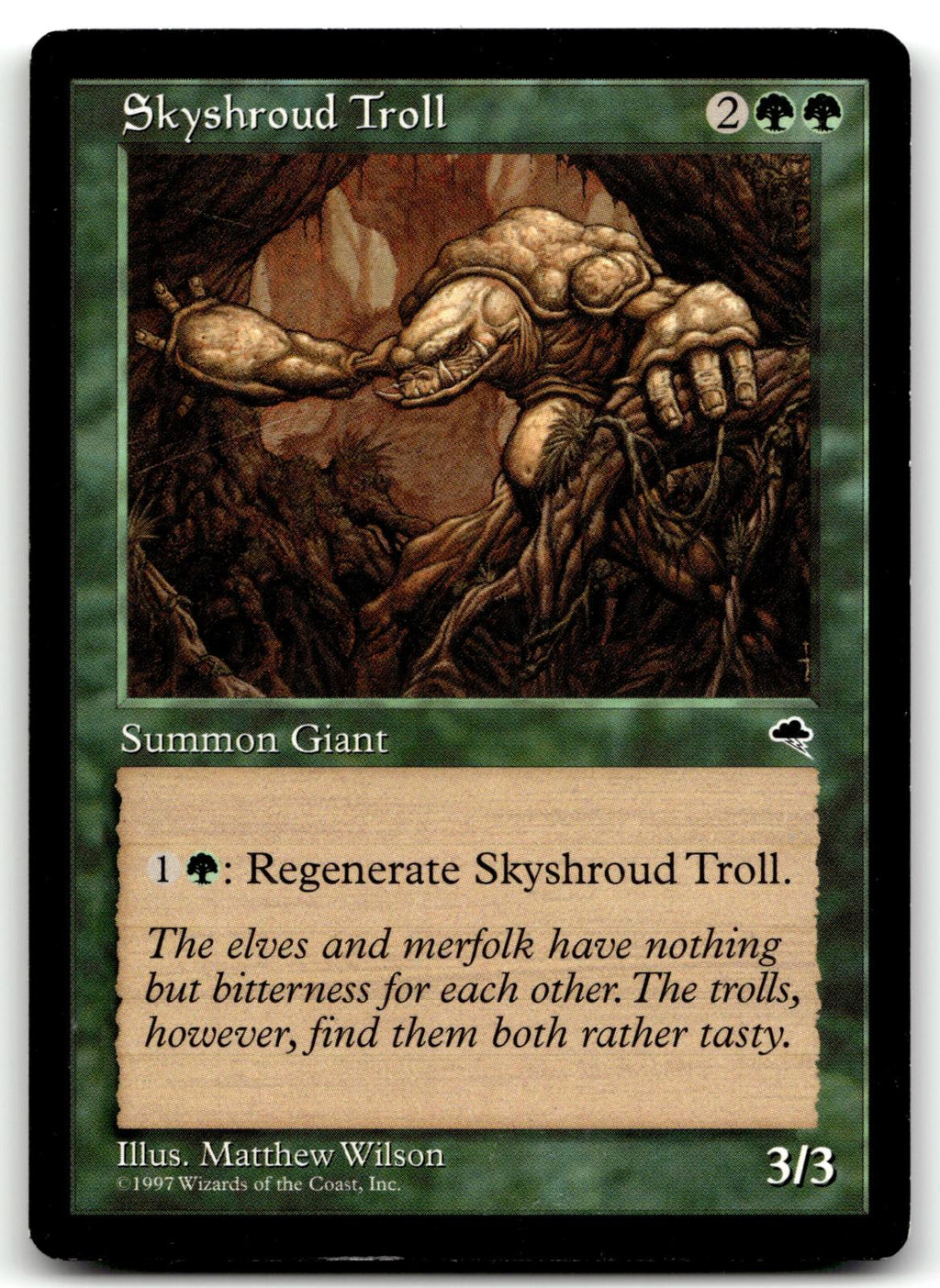 Skyshroud Troll 257 Common Tempest Magic: The Gathering Near Mint
