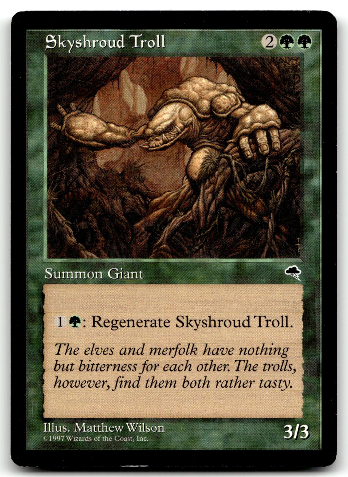 Skyshroud Troll 257 Common Tempest Magic: The Gathering Near Mint