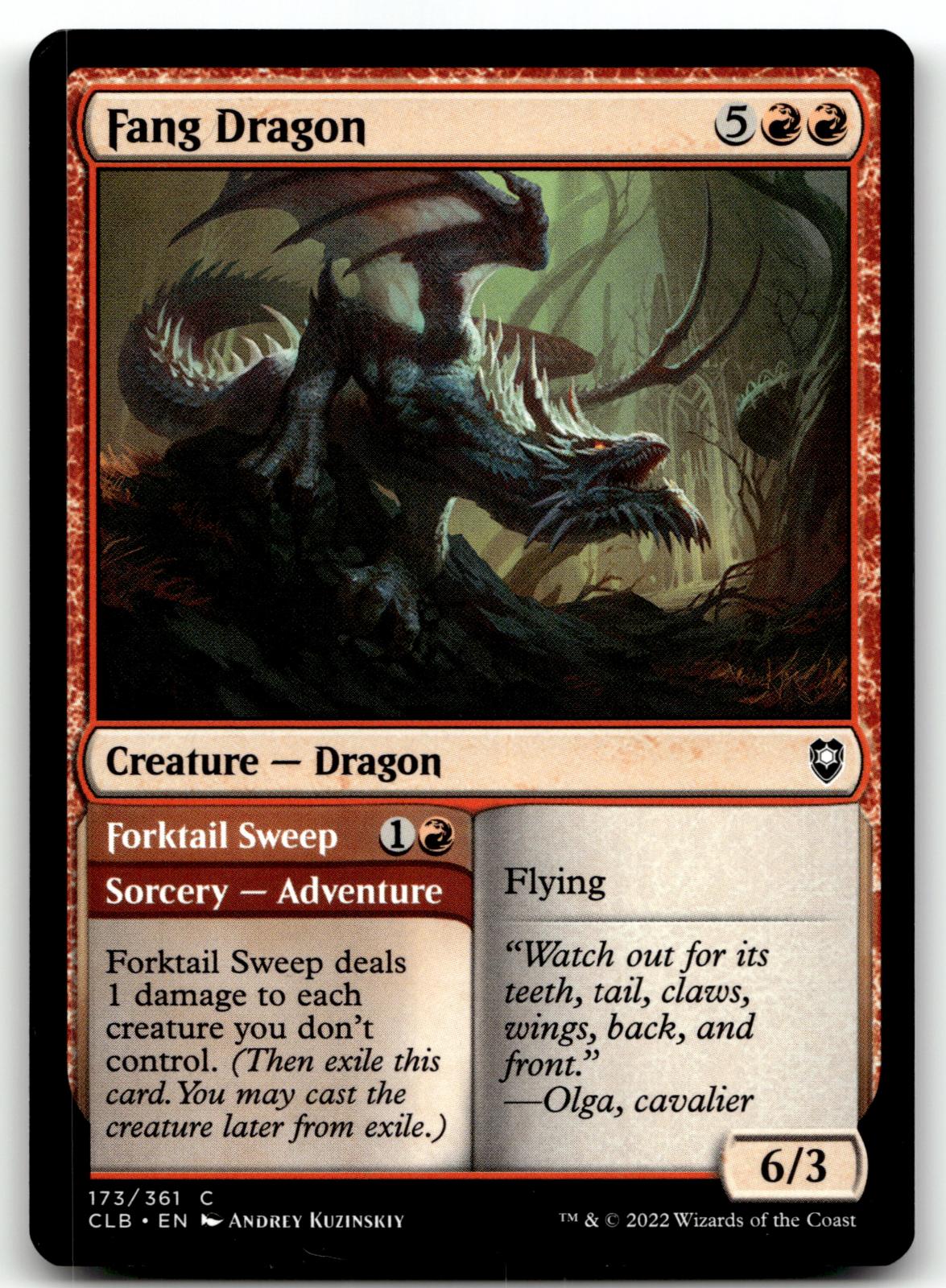 Fang Dragon 173 Commander Legends: Battle for Baldur's Gate Magic: 