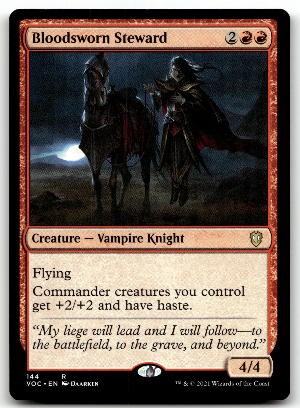 Bloodsworn Steward 144 Commander: Innistrad: Crimson Vow Magic: The Gathering NM