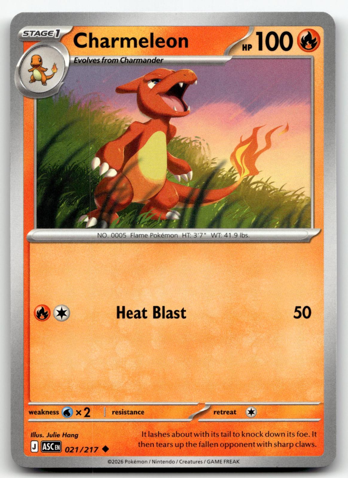Charmeleon 021/217 Uncommon Ascended Heroes Pokemon Near Mint