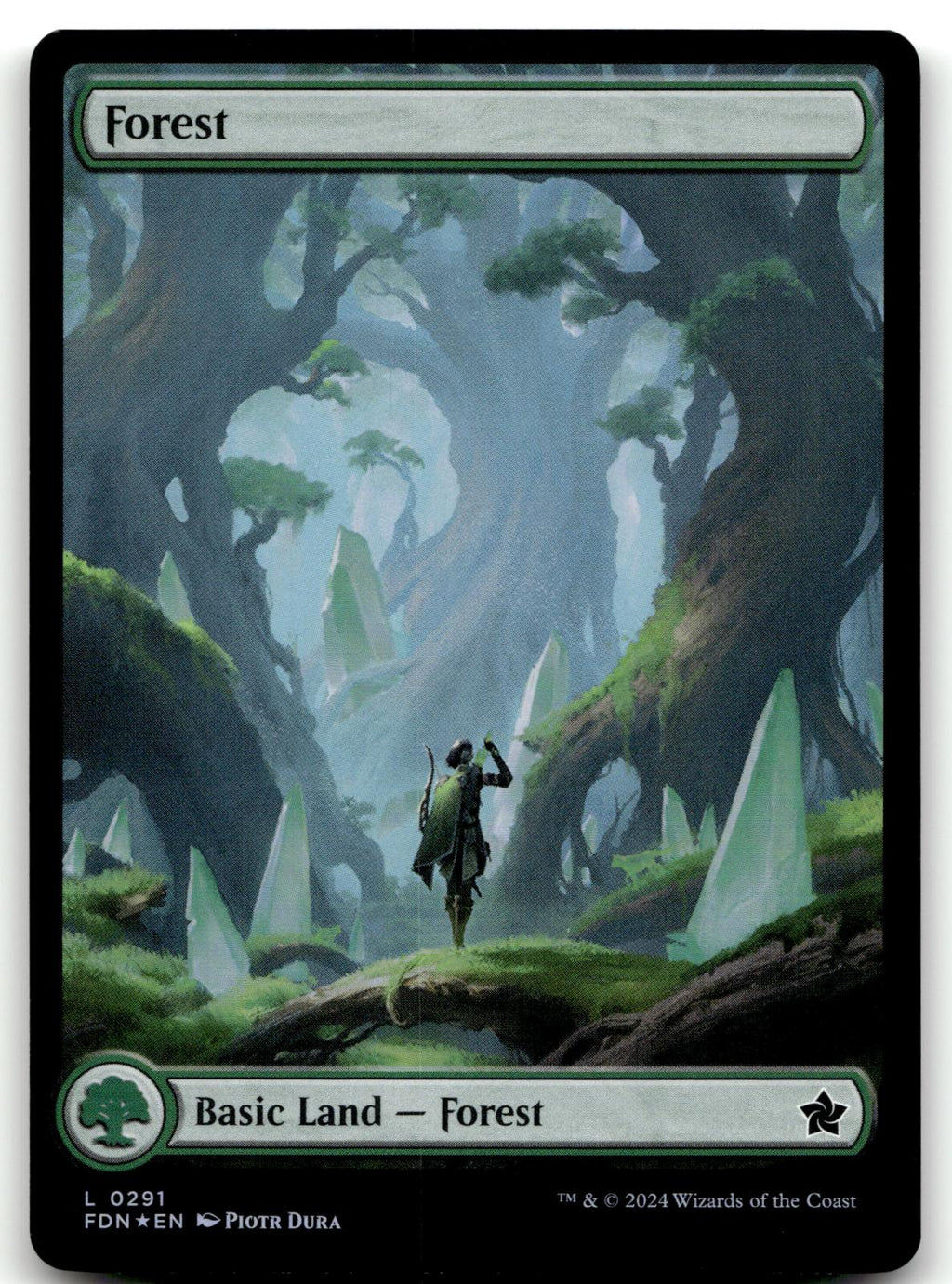 Forest (0291) 291 Land Foundations Magic: The Gathering Foil Near Mint