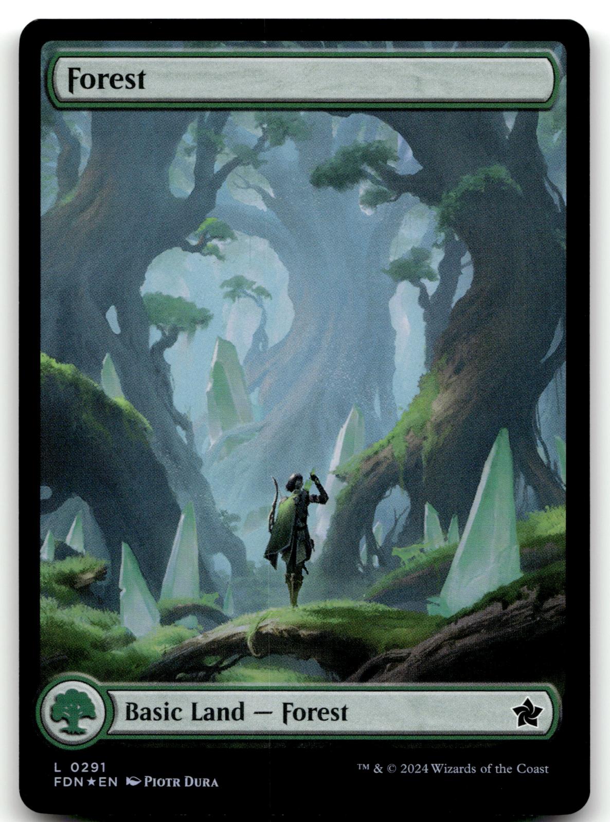 Forest (0291) 291 Land Foundations Magic: The Gathering Foil Near Mint