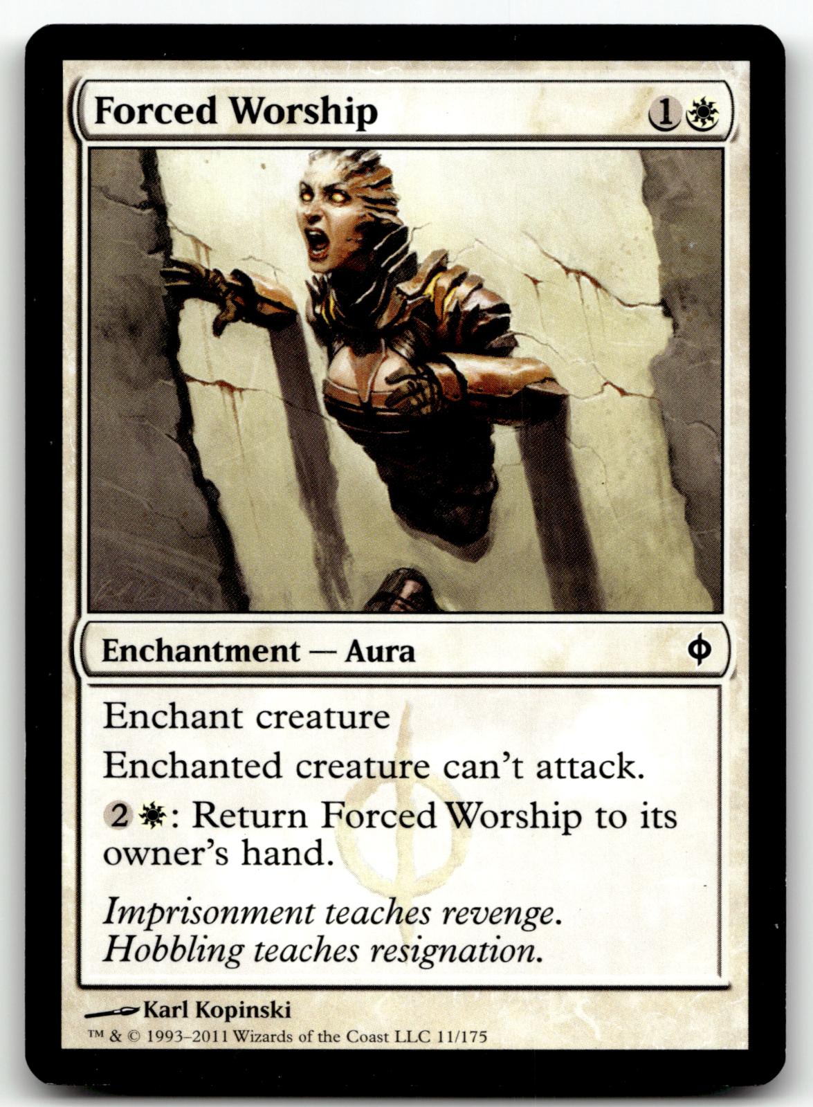 Forced Worship 11 Common New Phyrexia Magic: The Gathering Near Mint