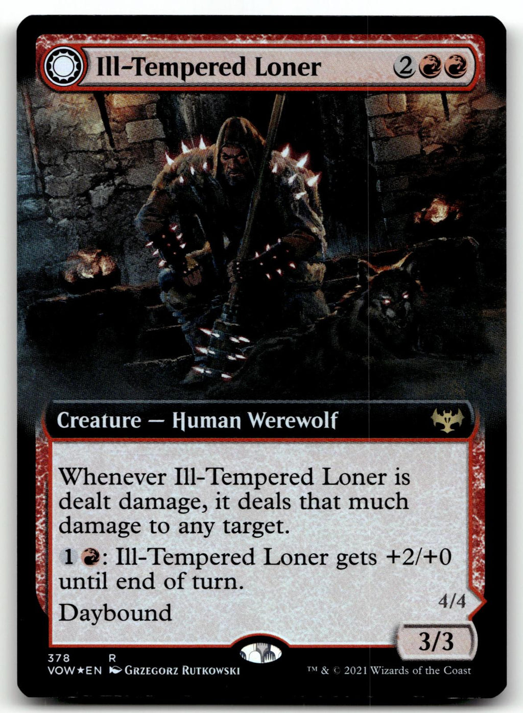 Ill-Tempered Loner (Extended Art) 378 Innistrad: Crimson Vow Magic: The Gathering Foil NM
