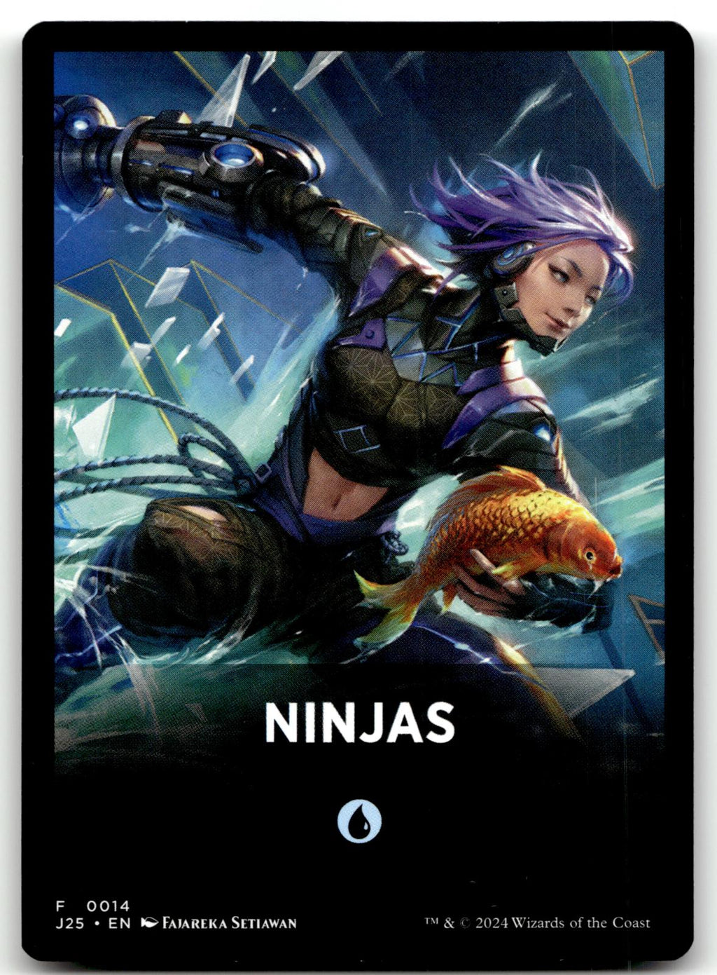 Ninjas Theme Card 14 Token Foundations Jumpstart Magic: The Gathering Near Mint